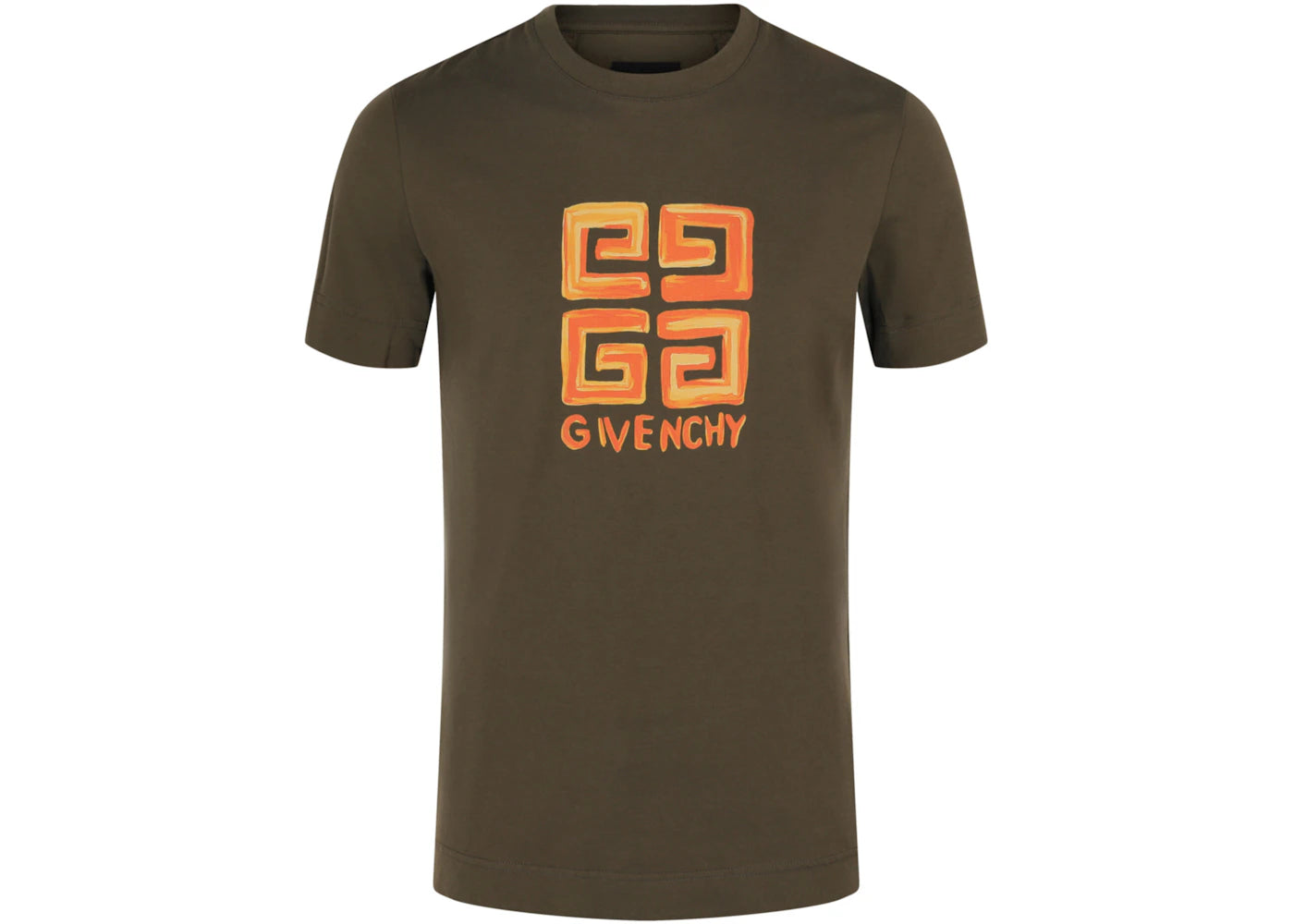 Givenchy 4G Logo Slim Fit T-shirt Khaki