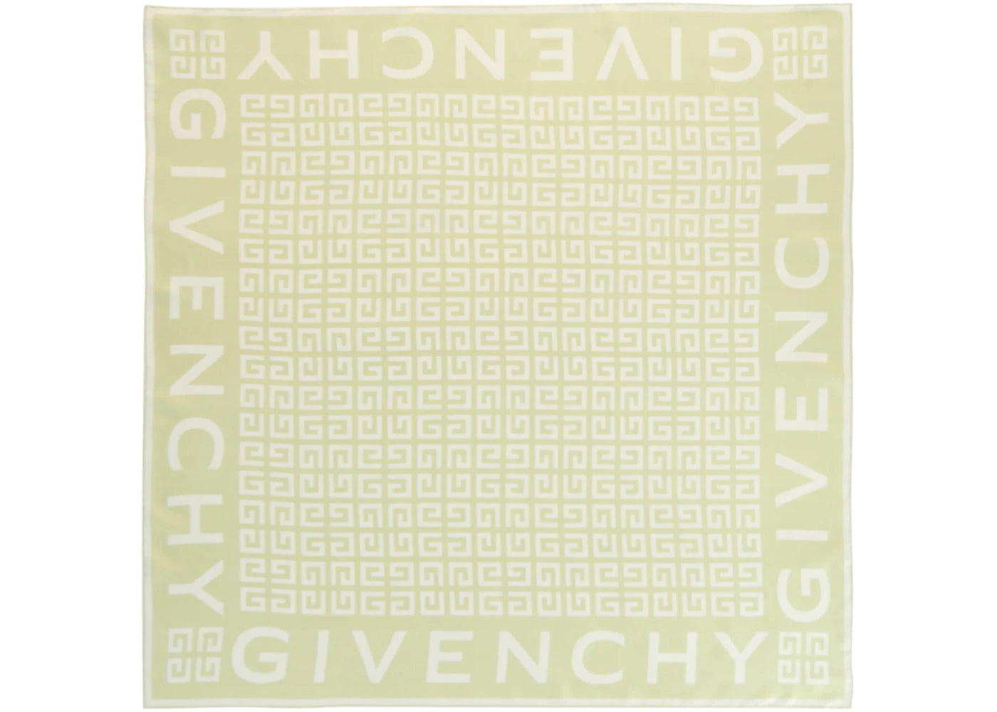Givenchy 4G Logo Square Scarf Almond Green