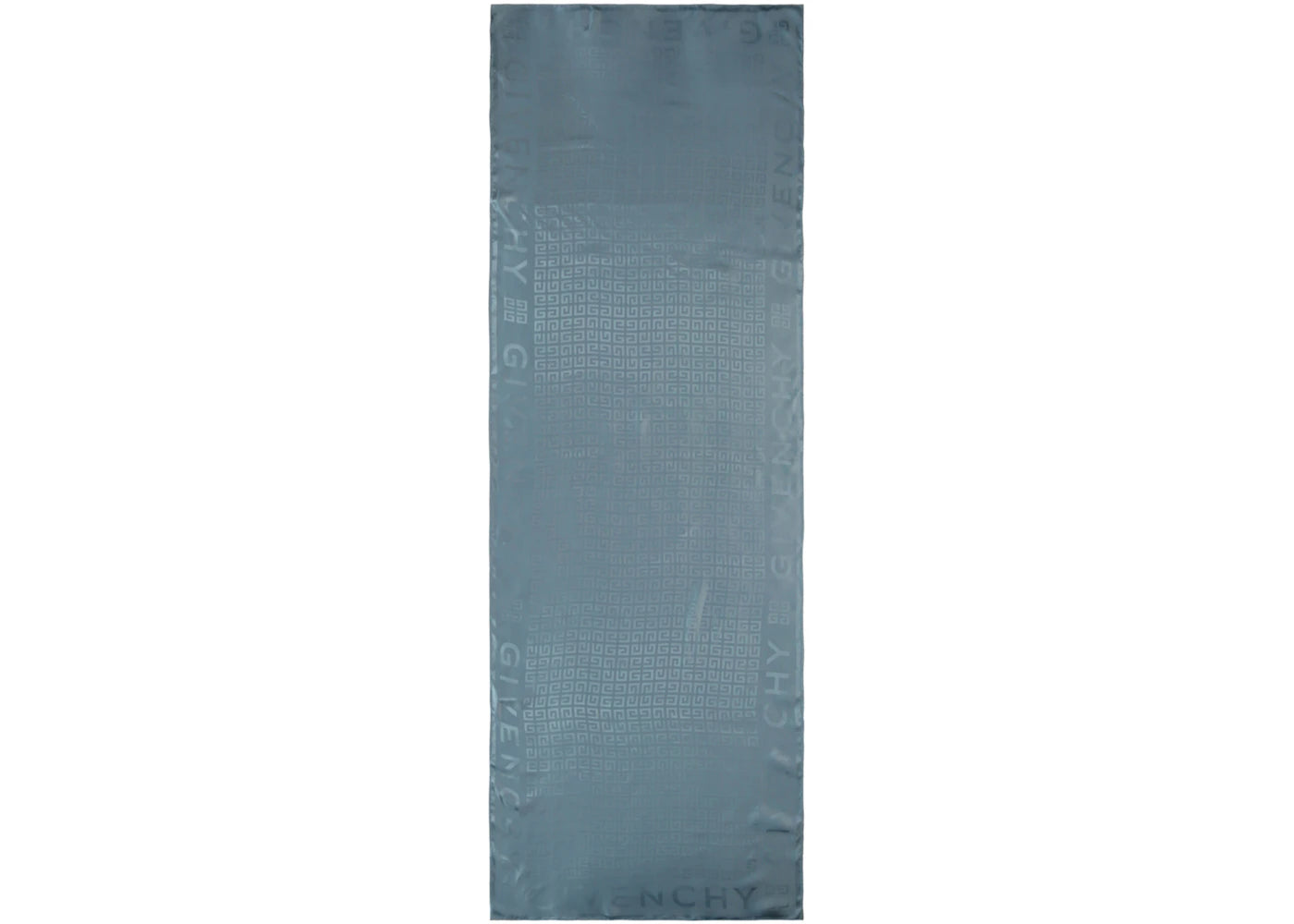 Givenchy 4G Monogram Oblong Silk Scarf Grey Blue