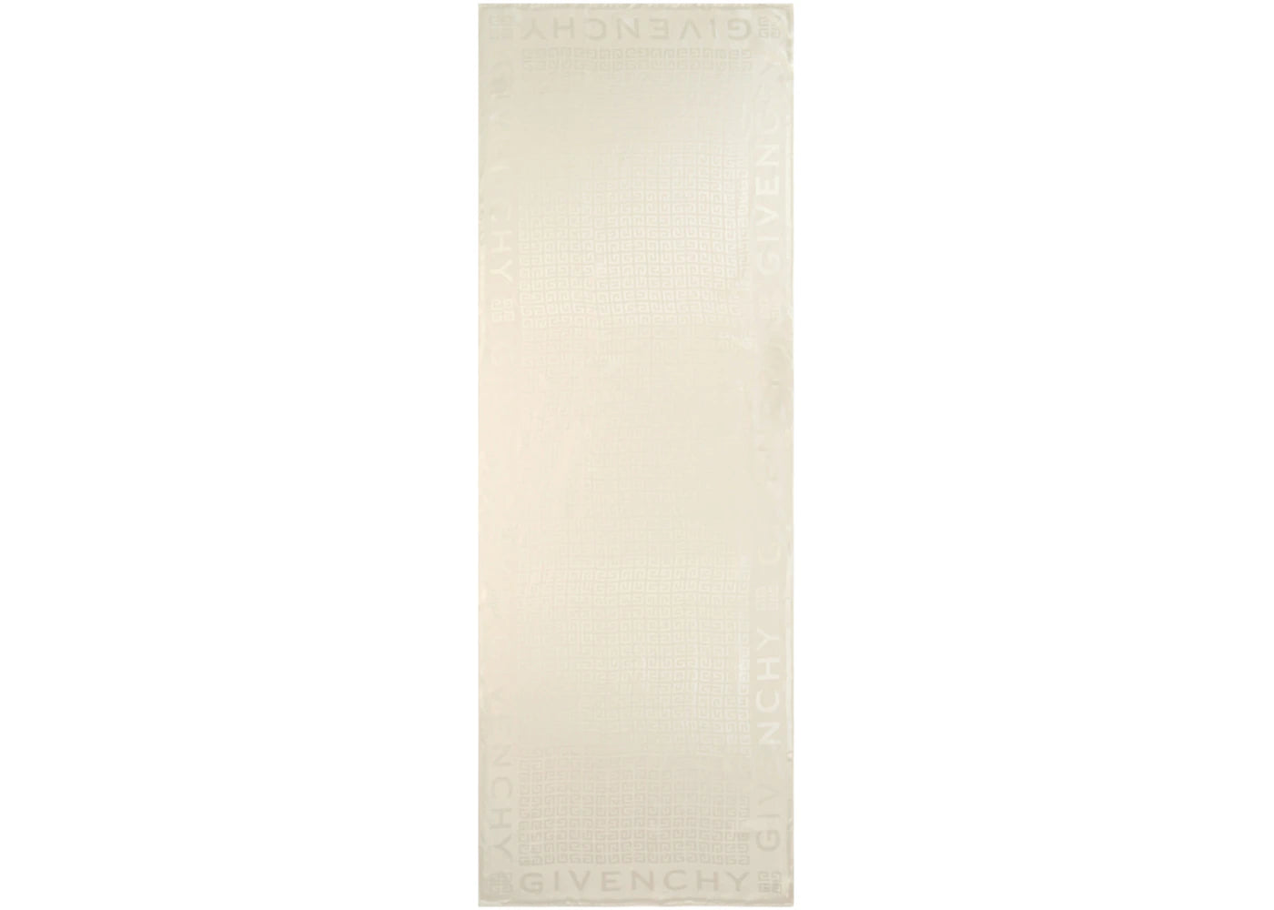 Givenchy 4G Monogram Oblong Silk Scarf Ivory