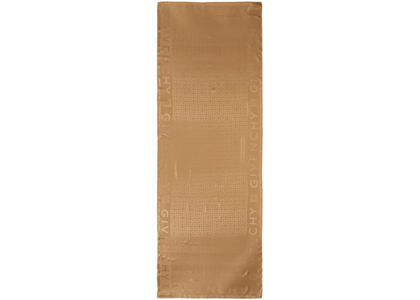 Givenchy 4G Monogram Silk Scarf Camel