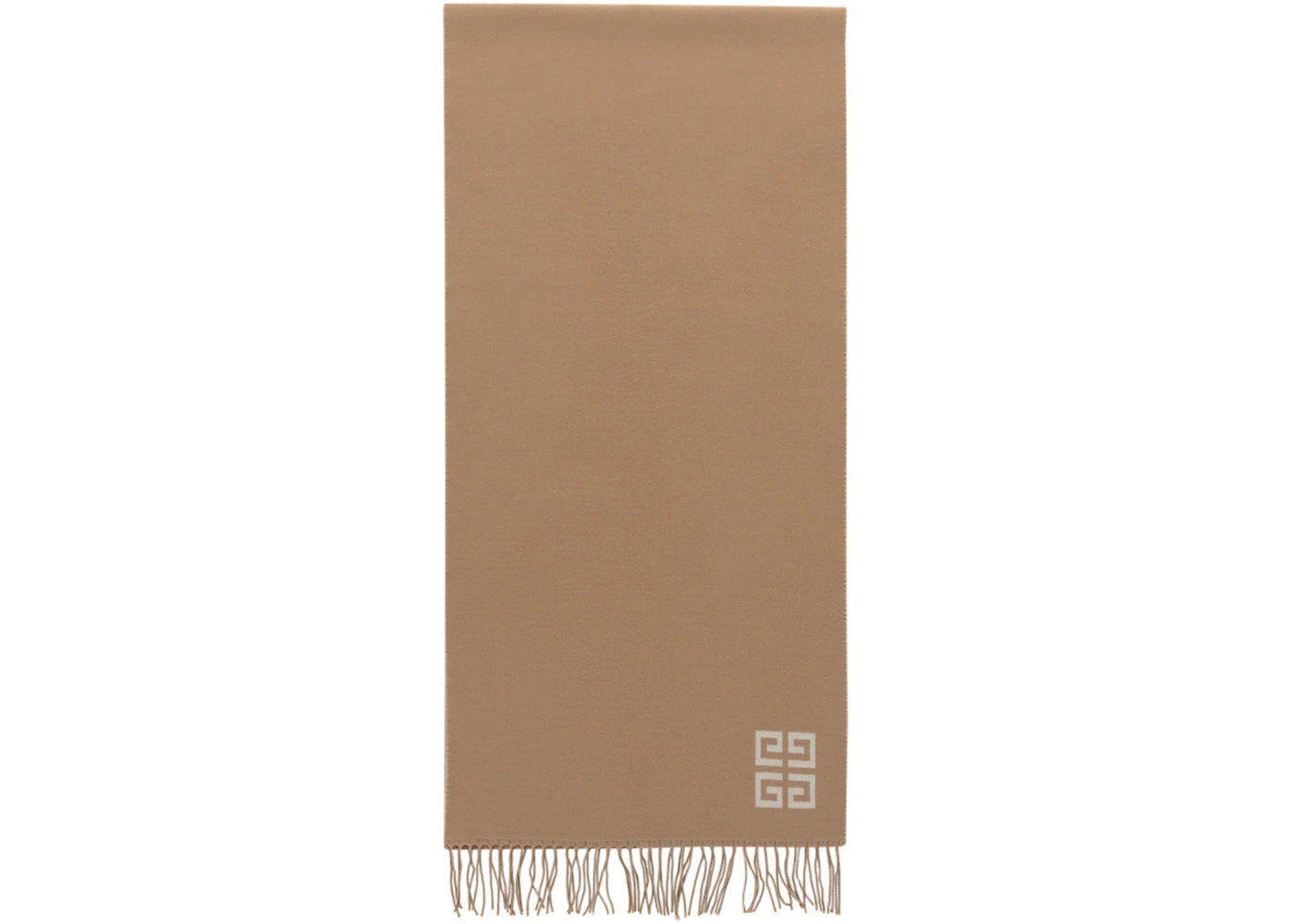 Givenchy 4G Reversible Wool Scarf Beige White