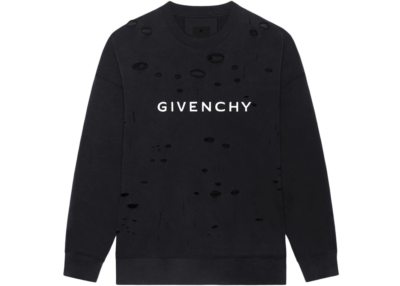 Givenchy Archetype With Destroyed Effect Sweatshirt Black/White