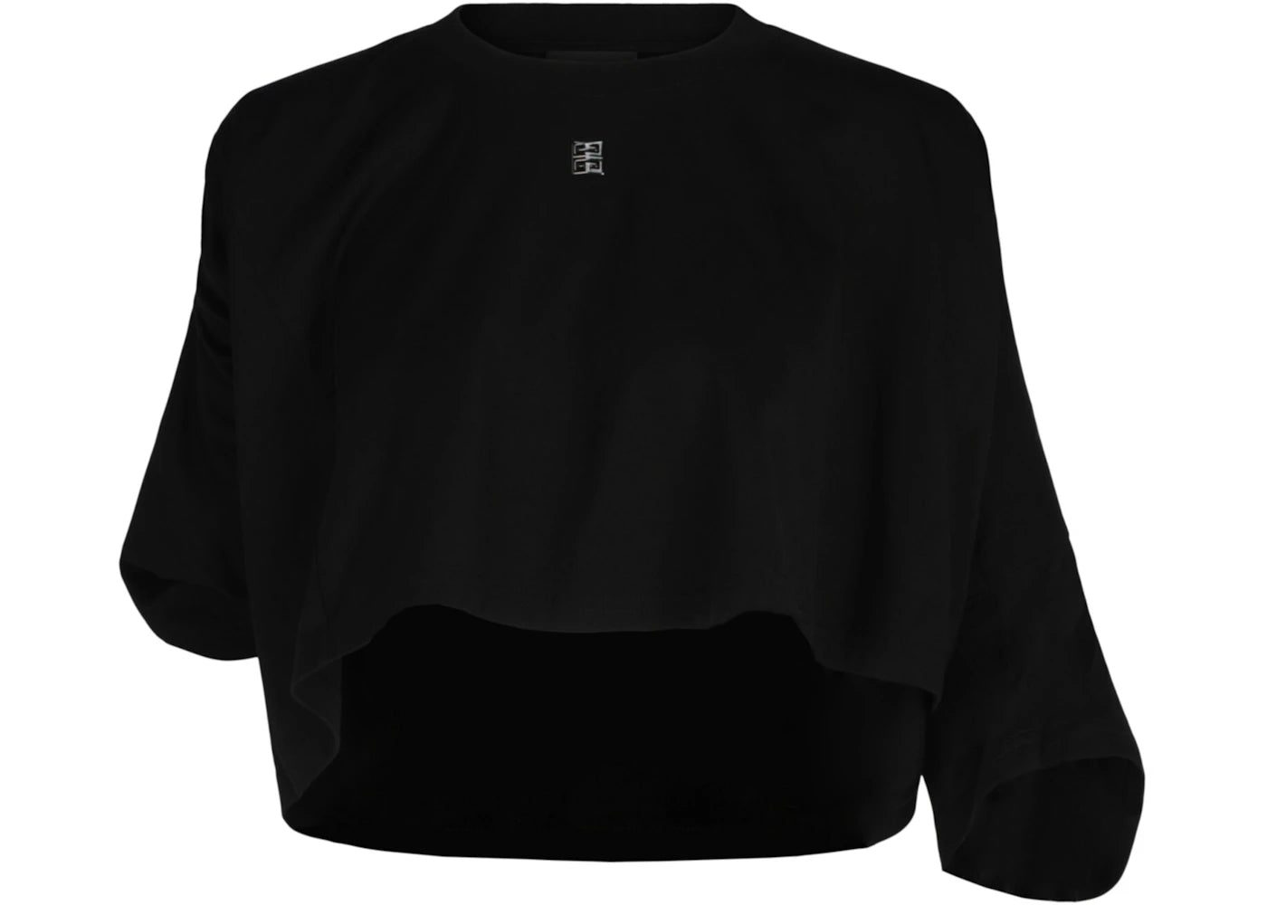 Givenchy Asymmetric Cropped T-shirt Black