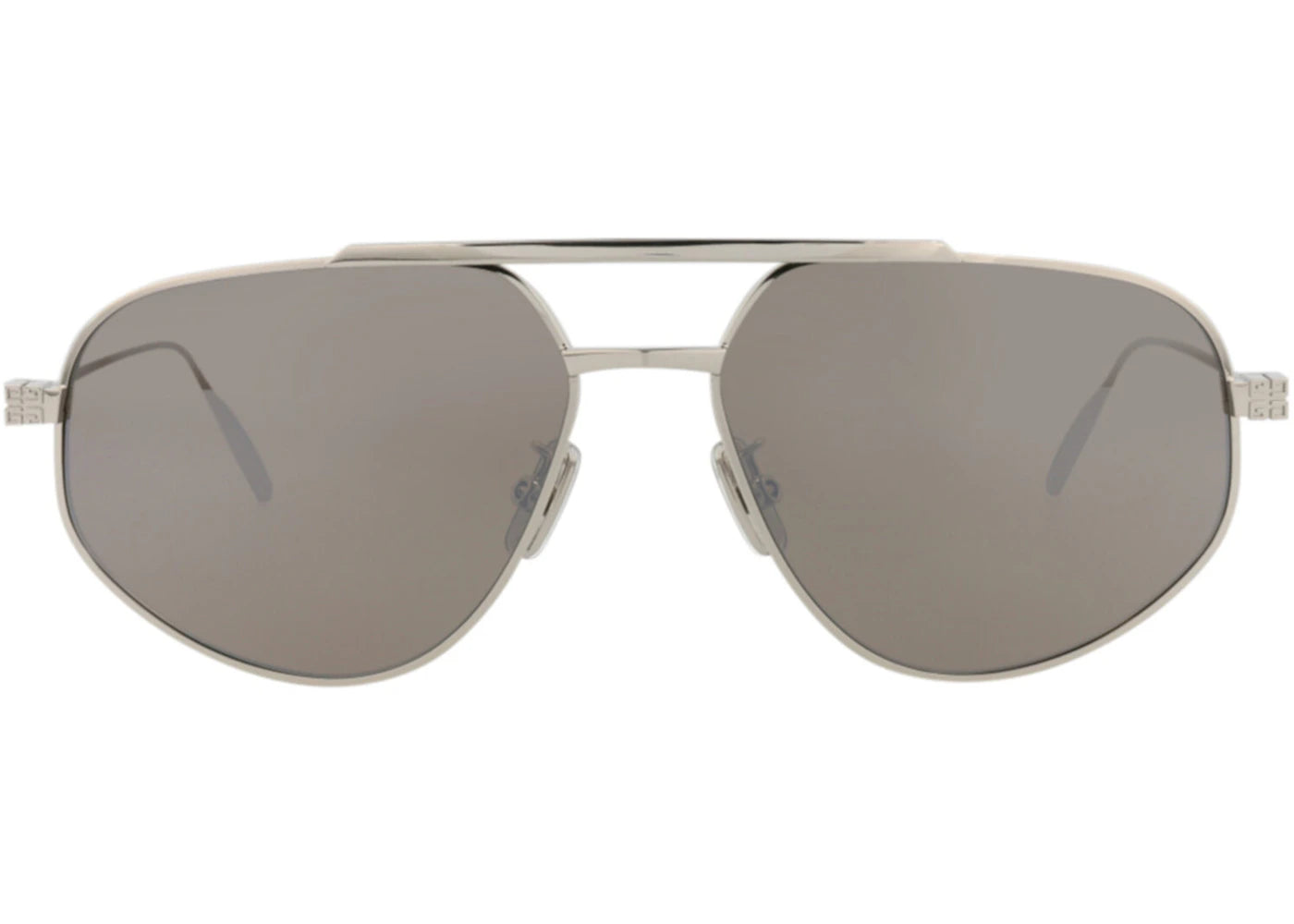 Givenchy Aviator-Frame Metal Sunglasses Palladium Palladium Silver (GV40058U-57-16G)