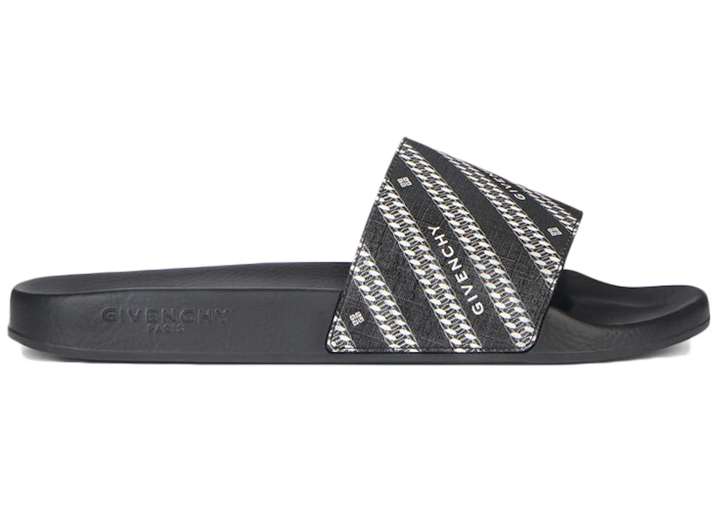 Givenchy Chain Flat Sandals Black