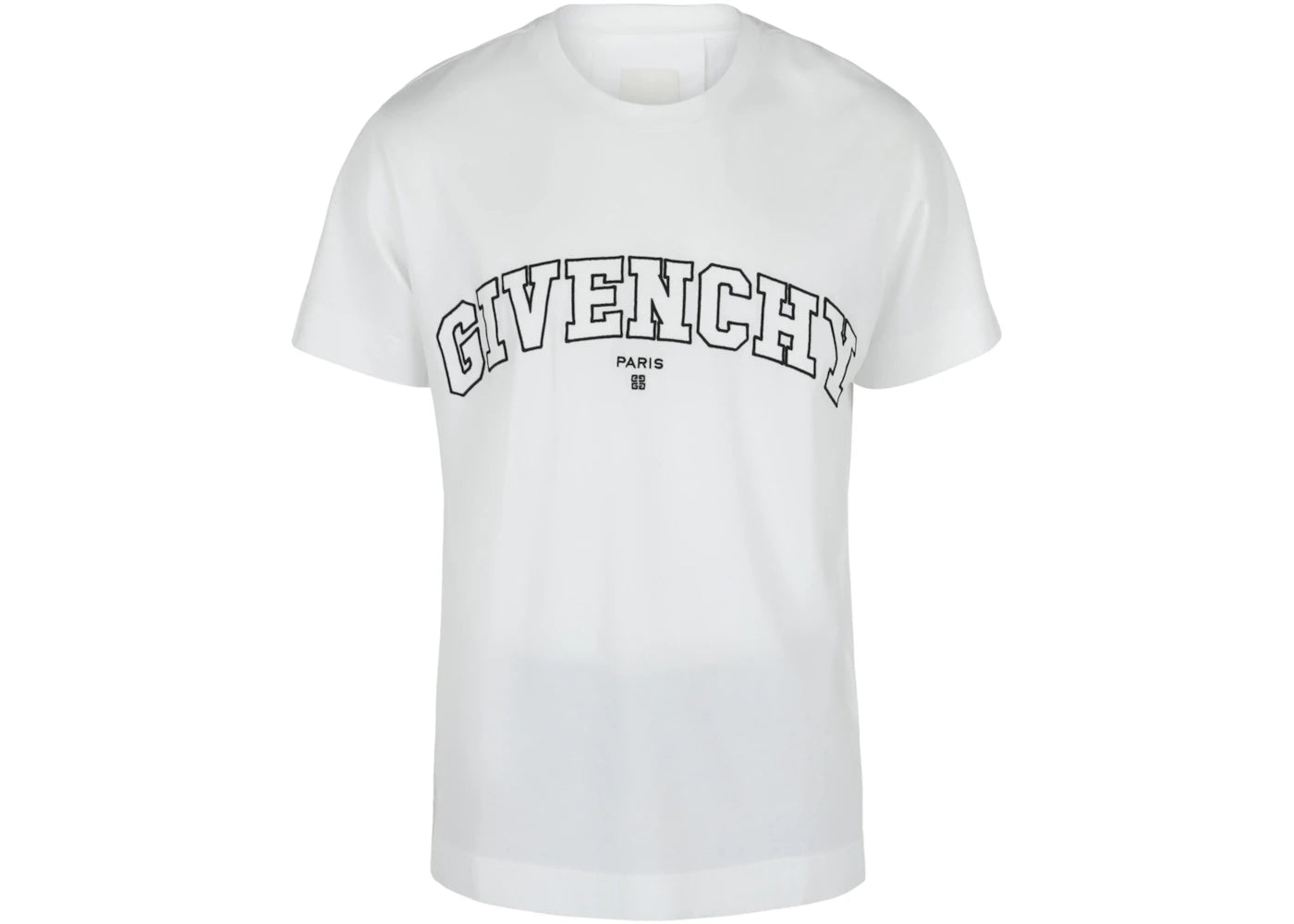 Givenchy Classic Fit College Embroidery T-shirt White Black