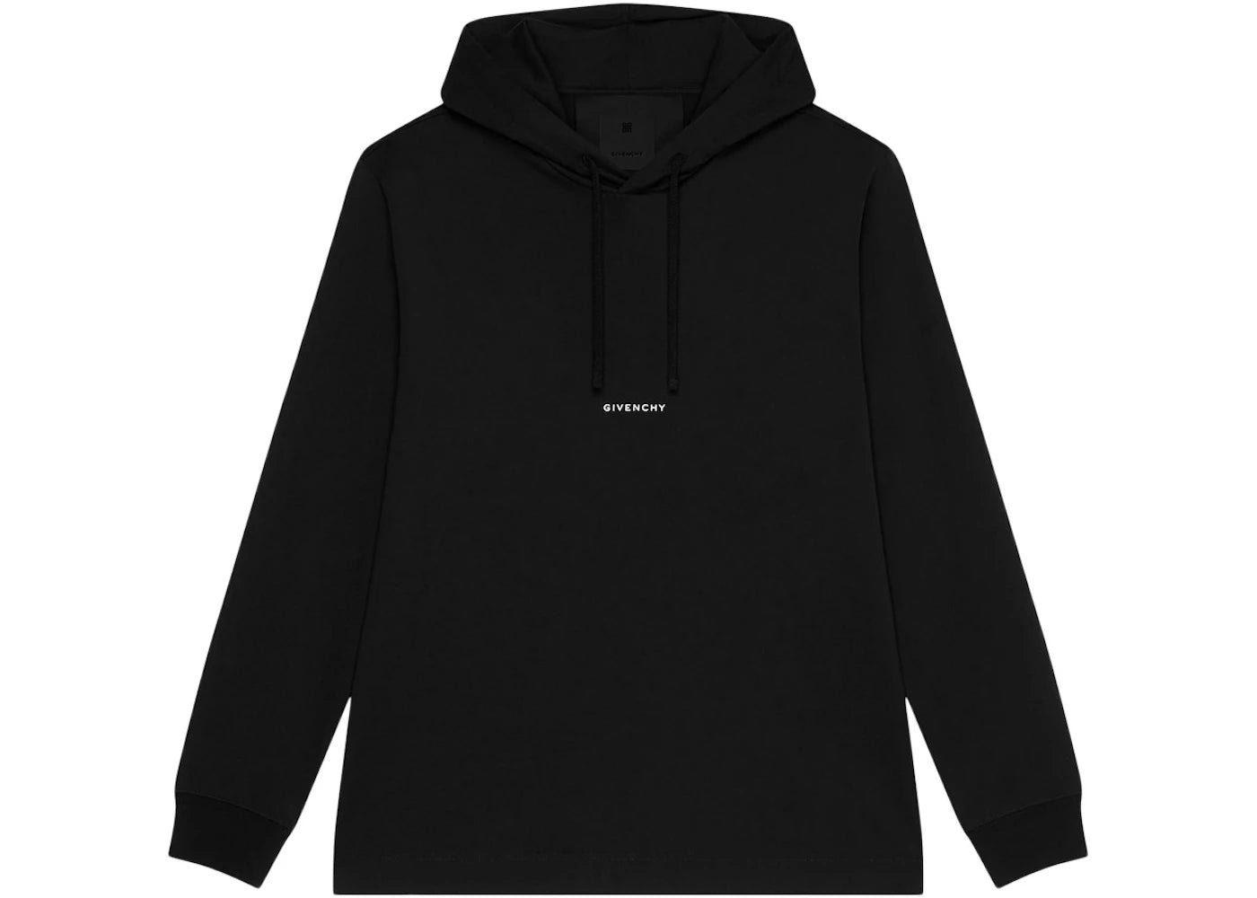 Givenchy Classic Fit Printed Jersey Hoodie Black