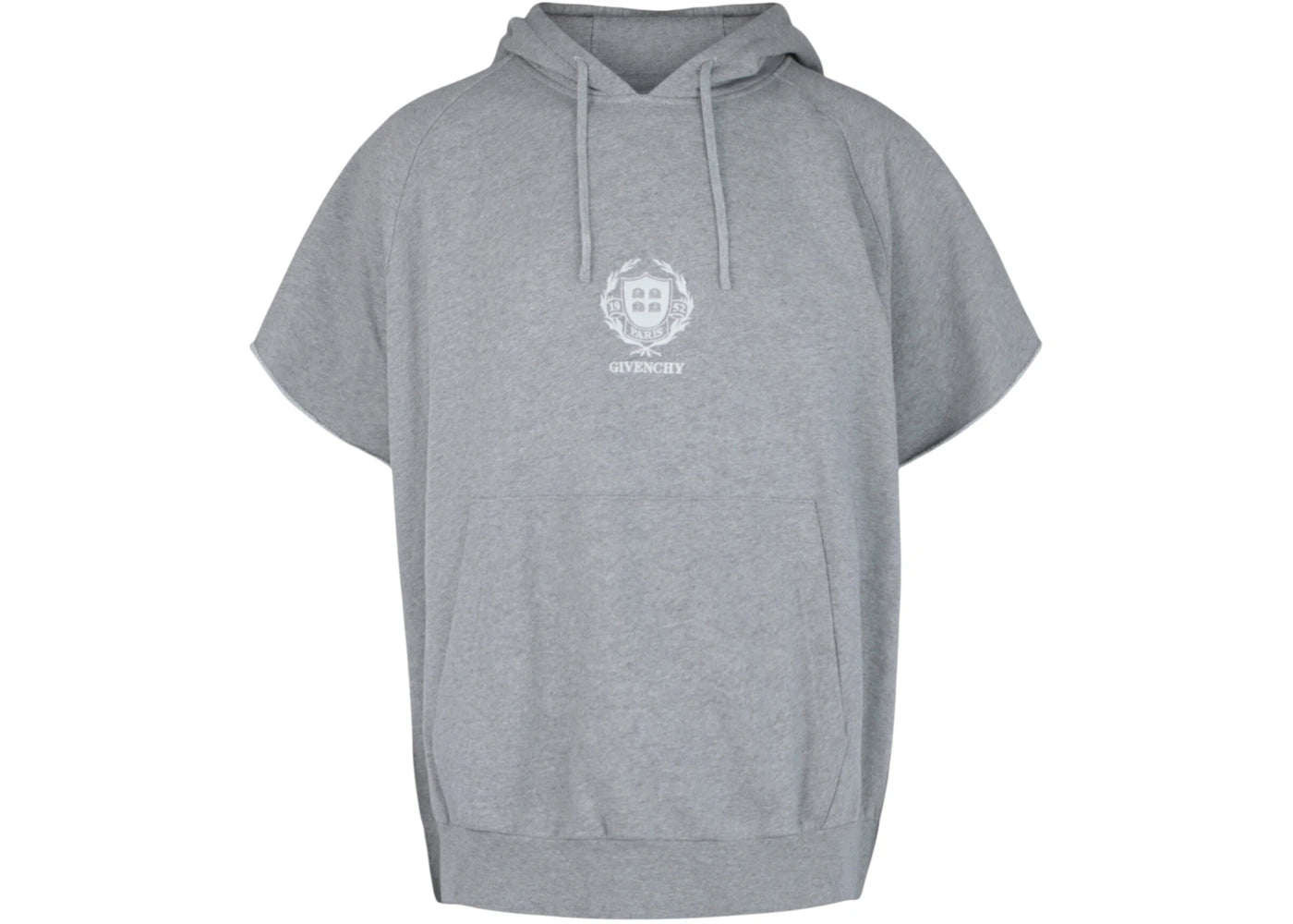 Givenchy Crest Oversized Short-Sleeve Raglan Hoodie Aqua Green