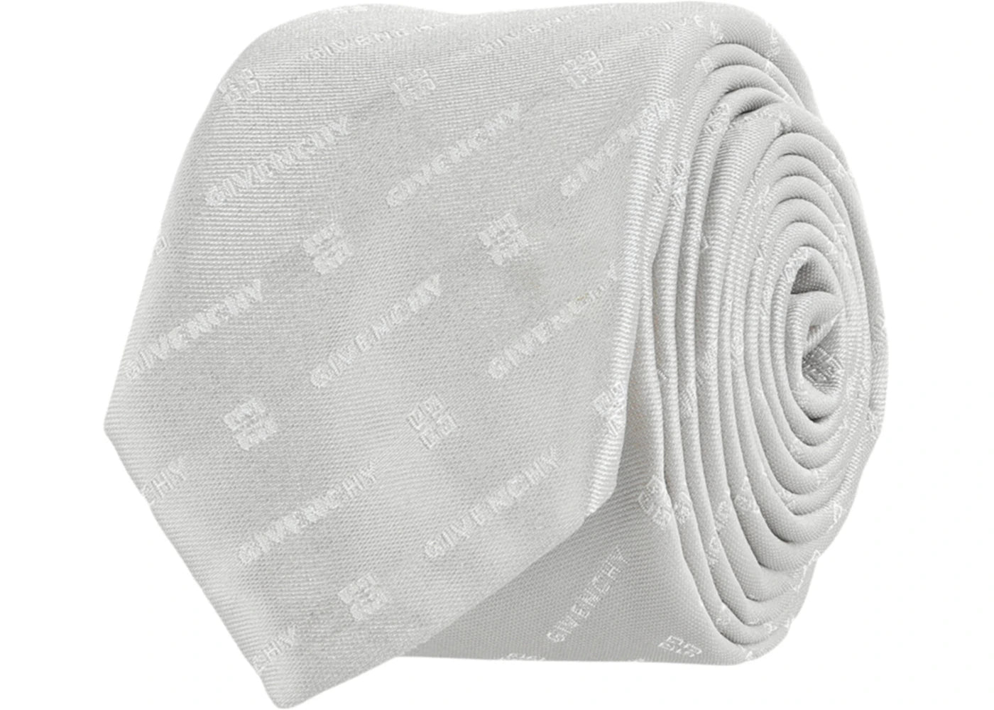 Givenchy Diagonal Logo Silk Tie Grey/Silver