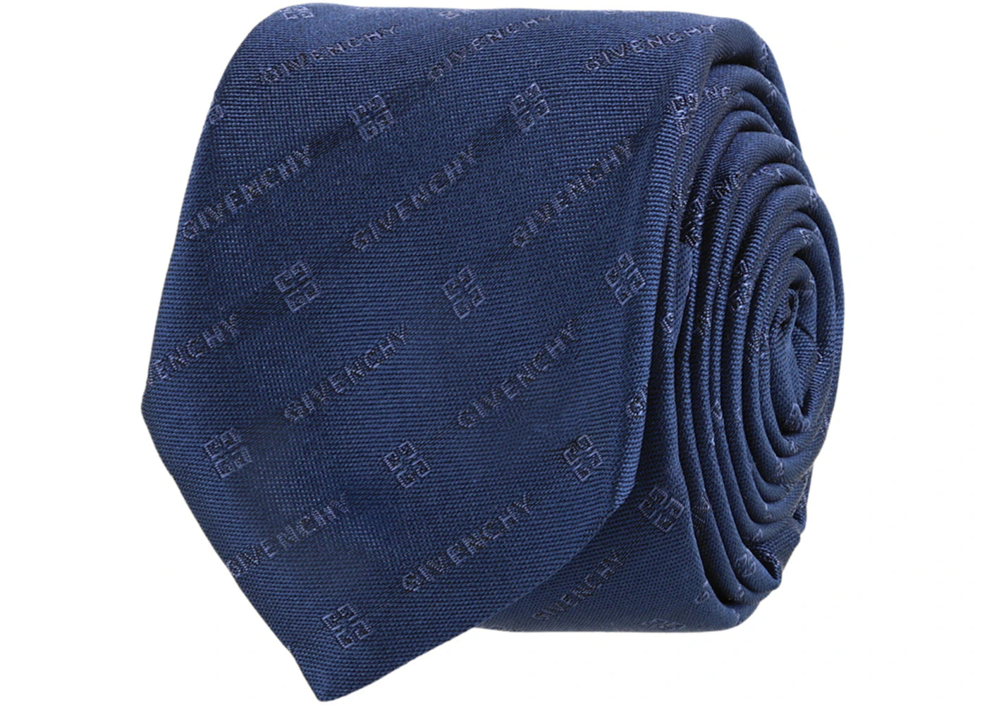 Givenchy Diagonal Logo Silk Tie Navy