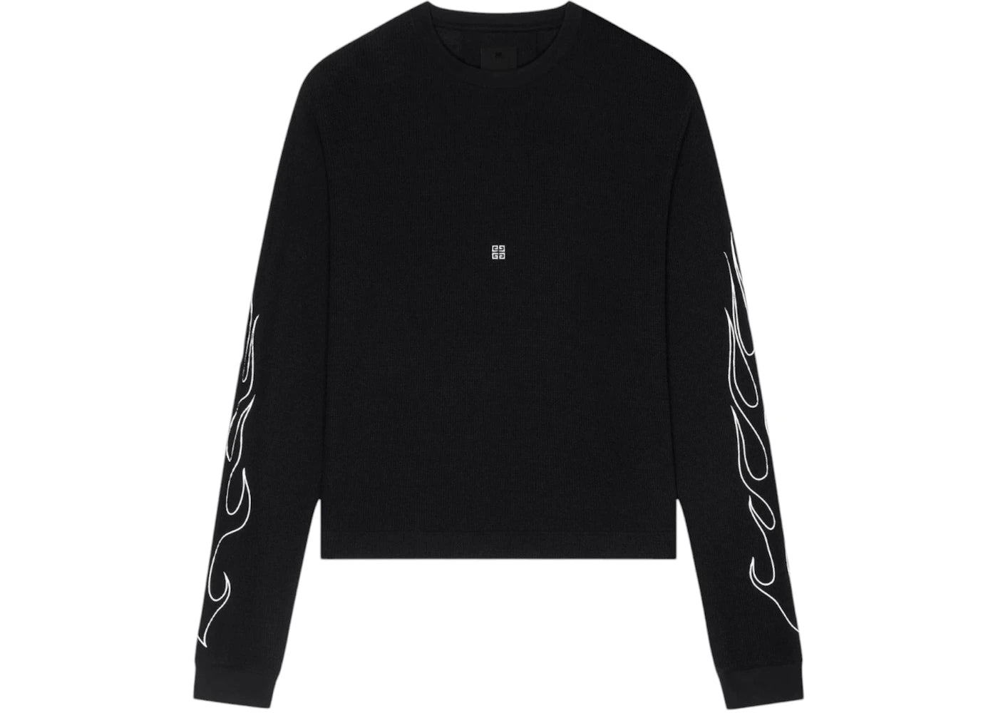 Givenchy Dragon Flames Design Boxy Fit Long T-Shirt Black