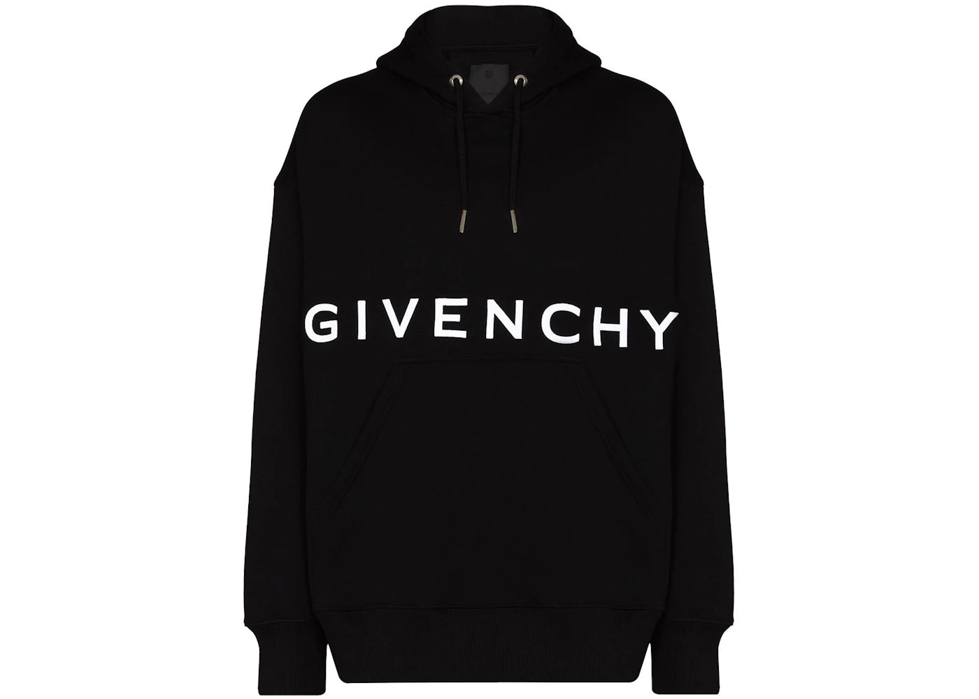 Givenchy Front Logo Heavy Brushed Hooded Sweatshirt Black
