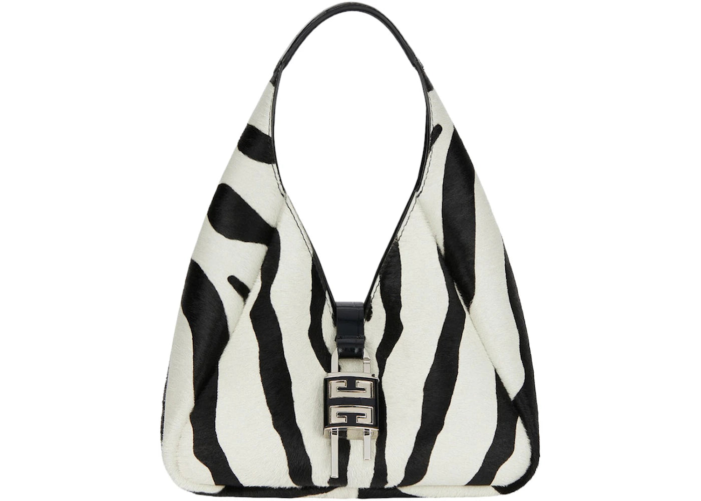 Givenchy G-Hobo Shoulder Bag Mini Zebra Print Black/White