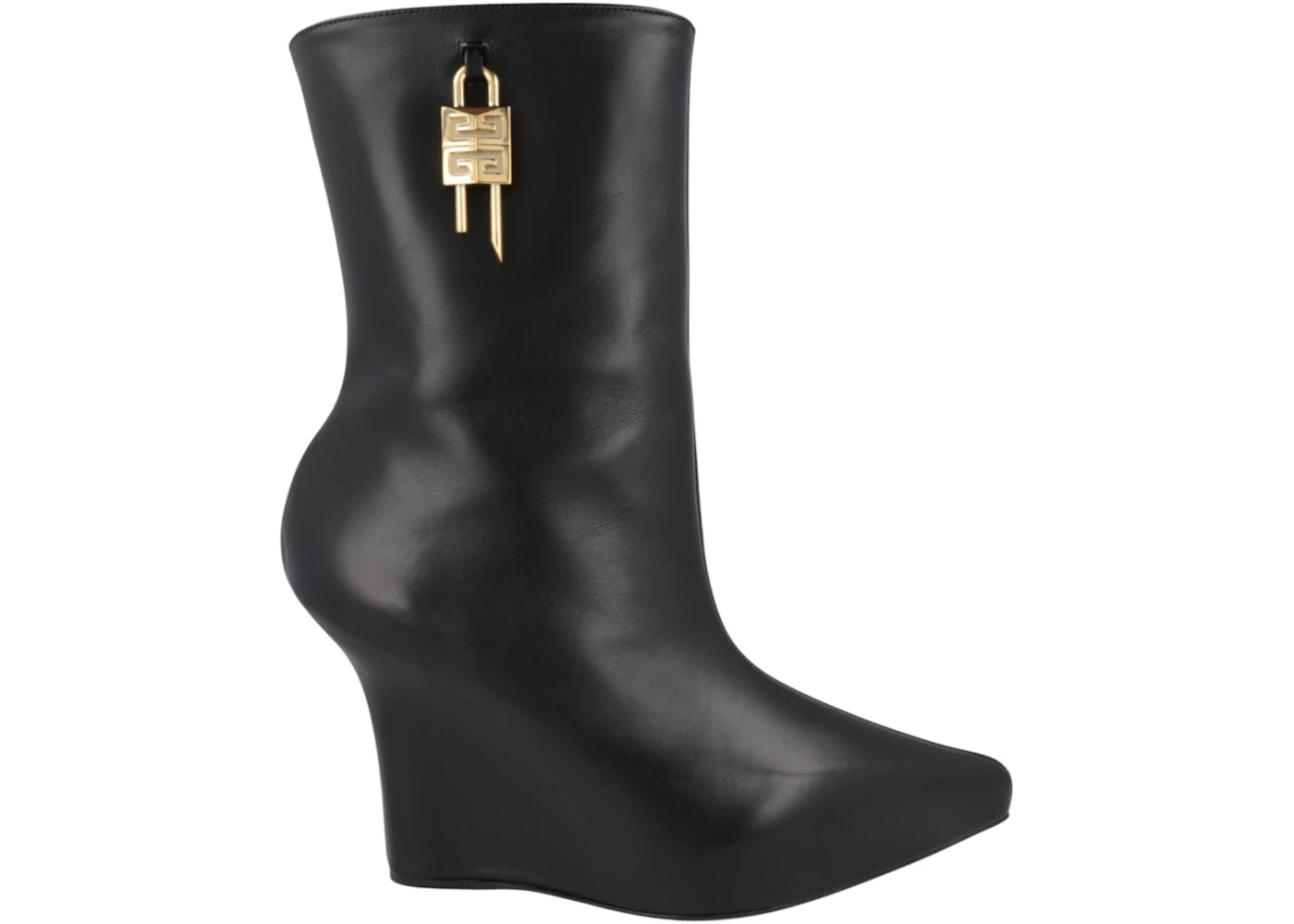 Givenchy G-Lock Leather Wedge Boots Black (Women's)