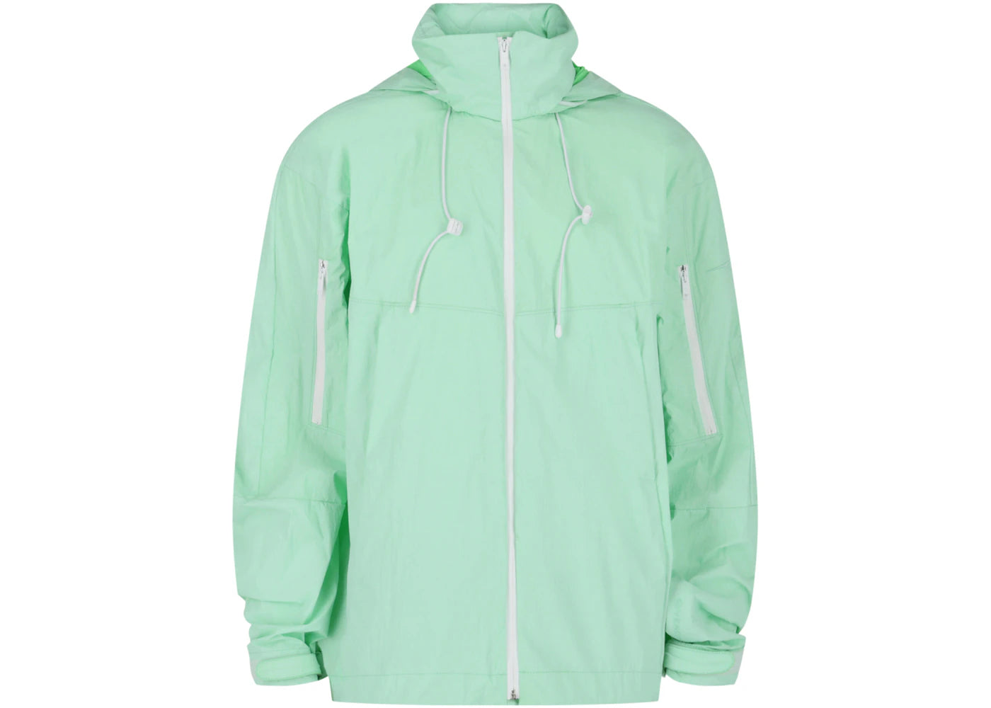 Givenchy Logo Printed Hooded Windbreaker Mint