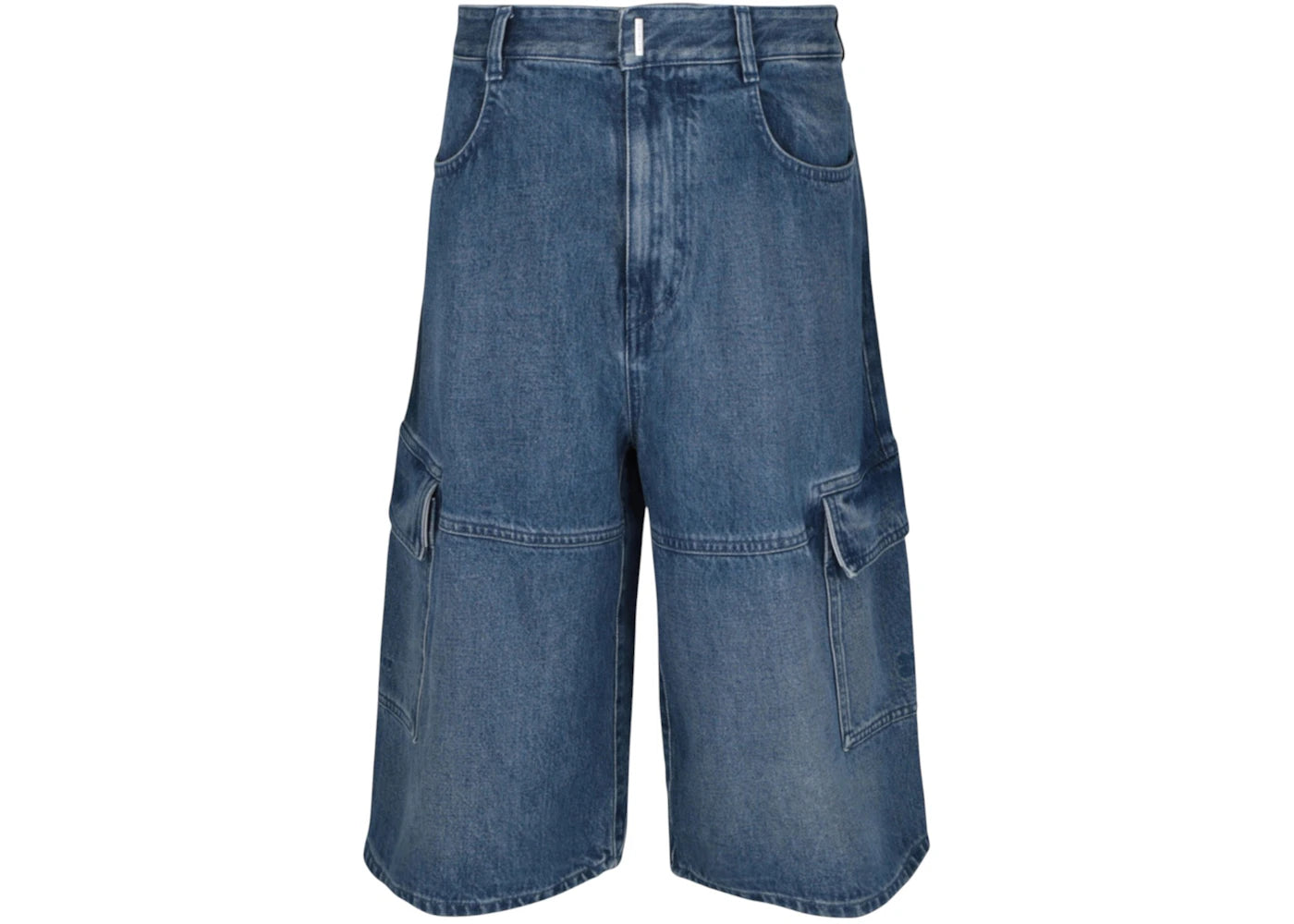 Givenchy Multicutted Denim Cargo Shorts Medium Blue
