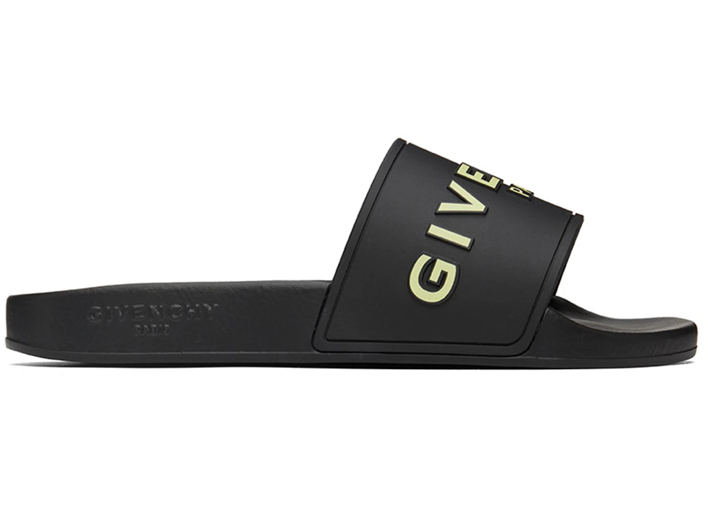 Givenchy Paris Flat Sandals Black Yellow