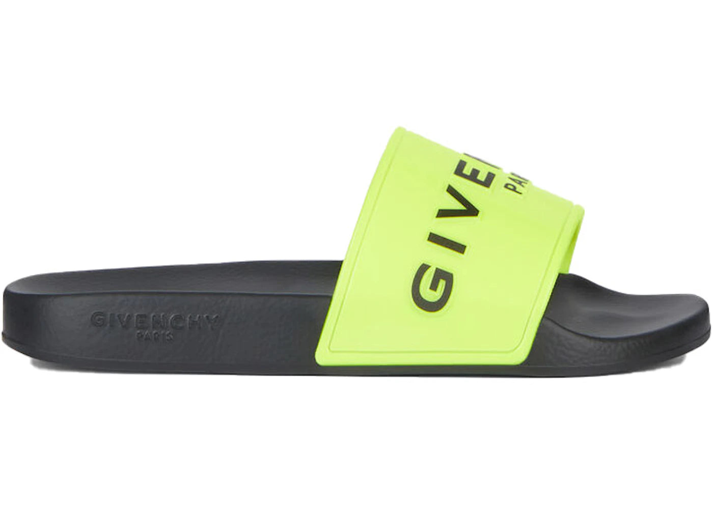 Givenchy Paris Flat Sandals Neon Yellow