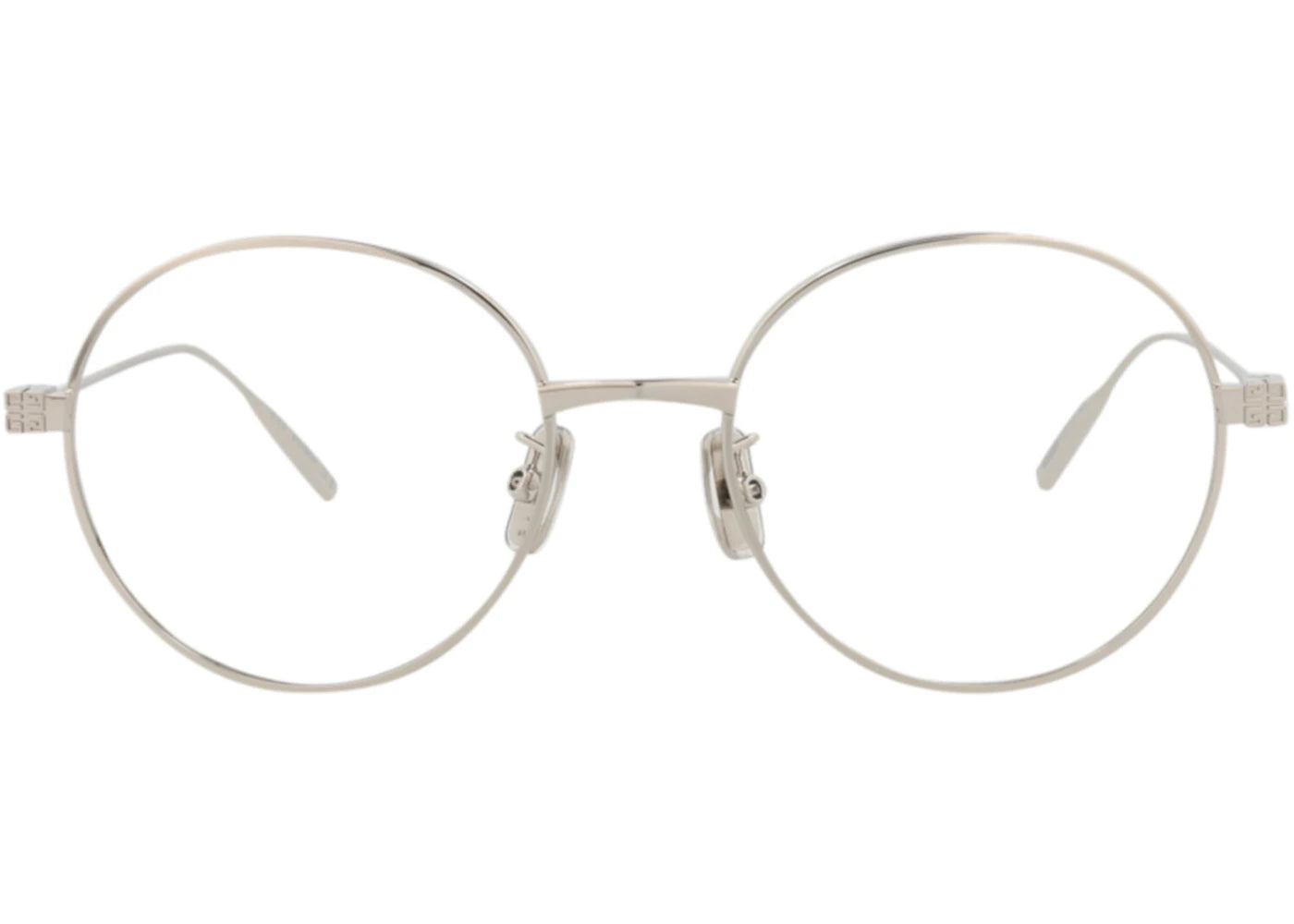 Givenchy Round-Frame Metal Optical Frames Palladium Palladium Transparent (GV50033U-51-016)