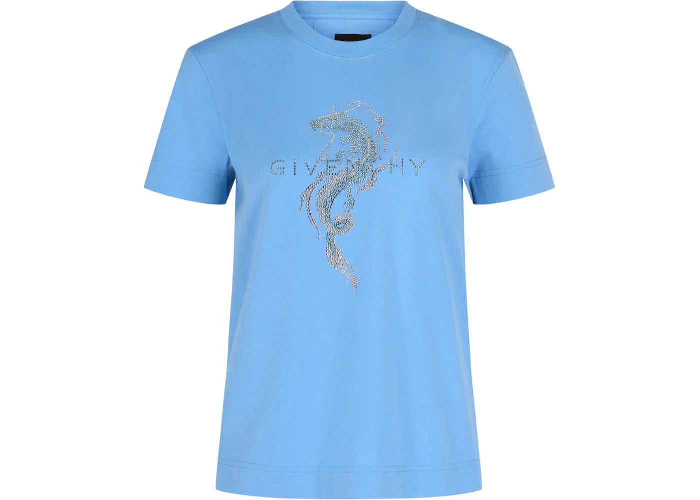 Givenchy Slim Fit Capricorn Dragon T-shirt Sky Blue