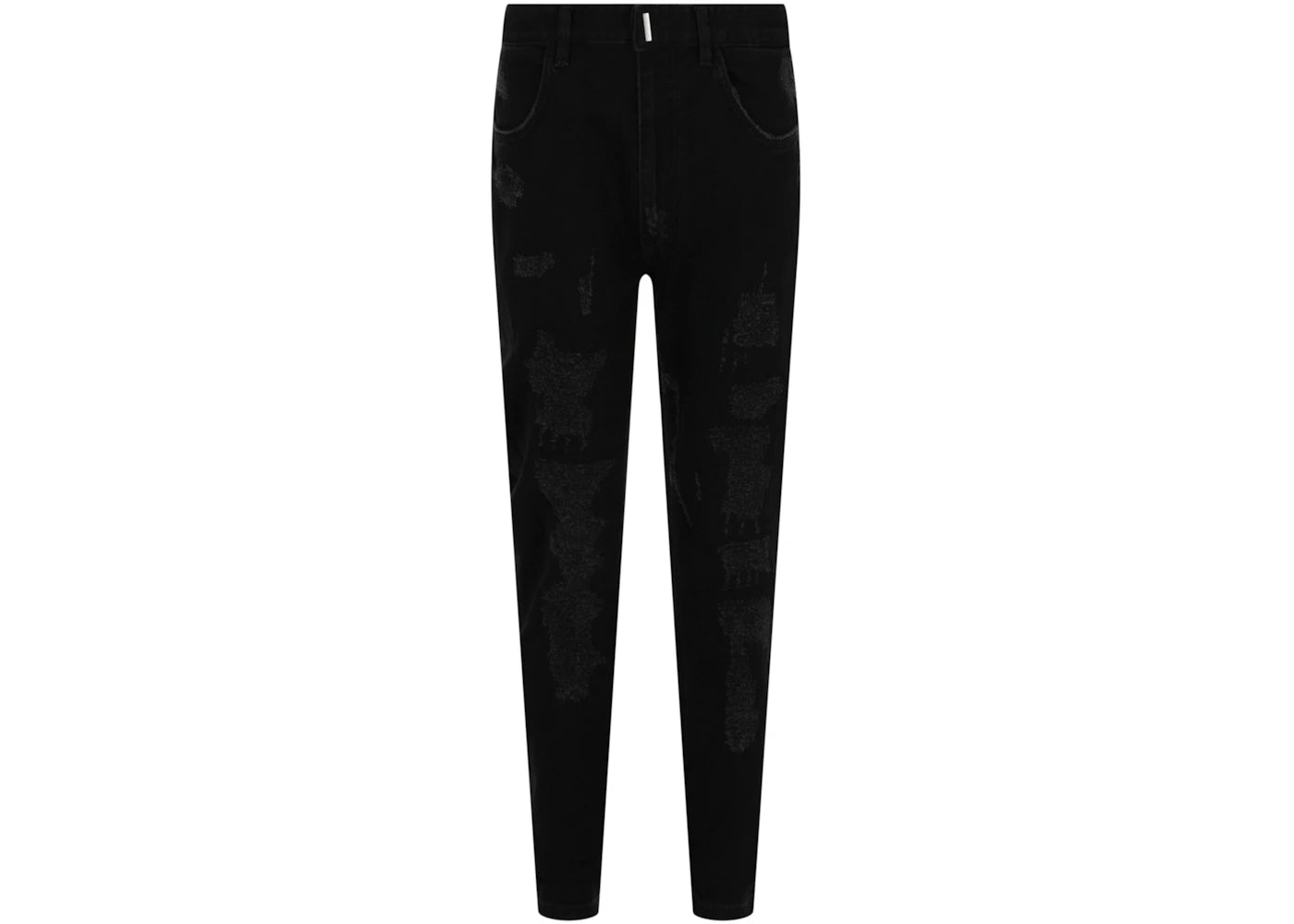 Givenchy Slim Fit Destroyed Denim Jeans Black