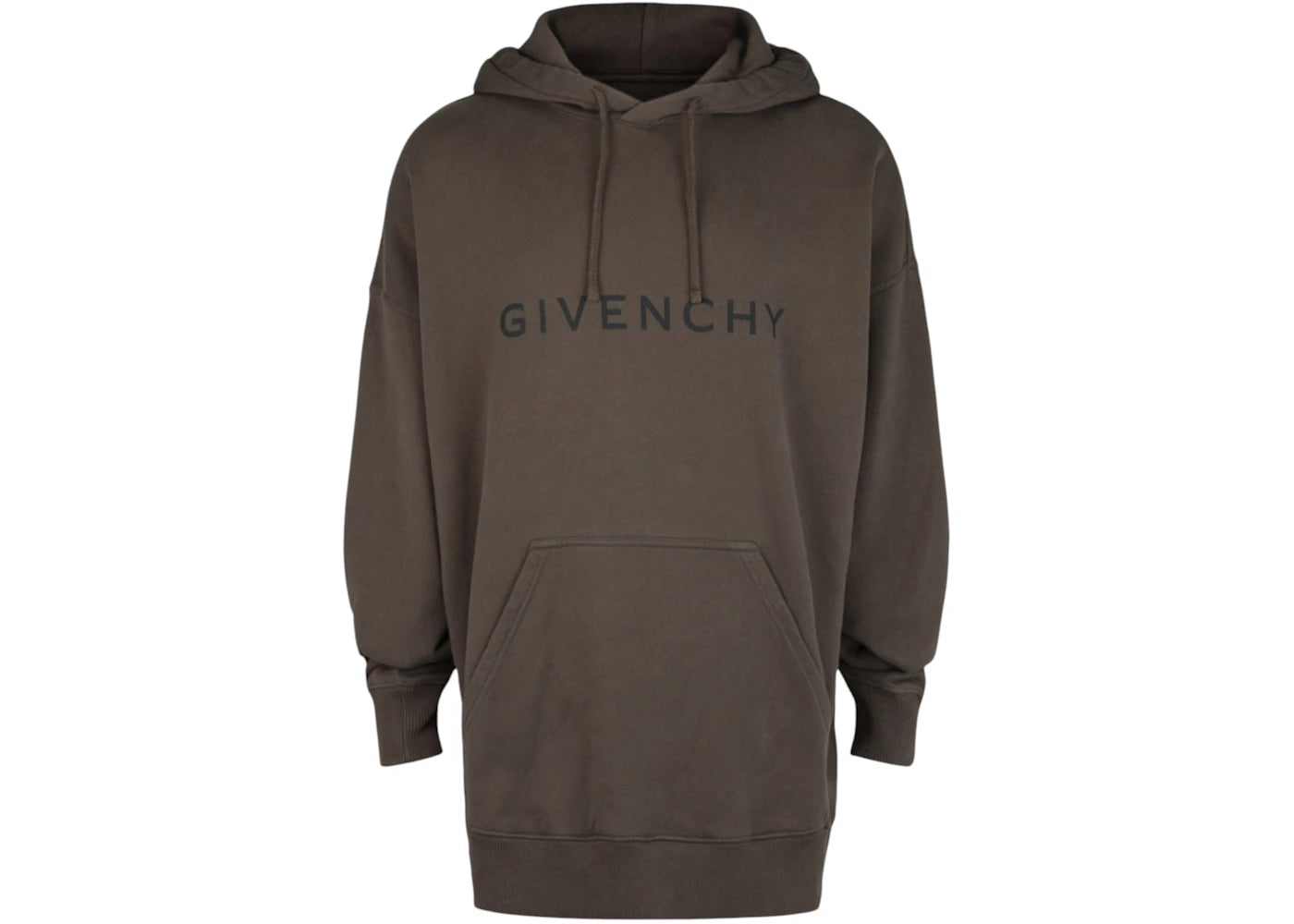 Givenchy Slim-Fit Logo Graphic Hoodie Khaki