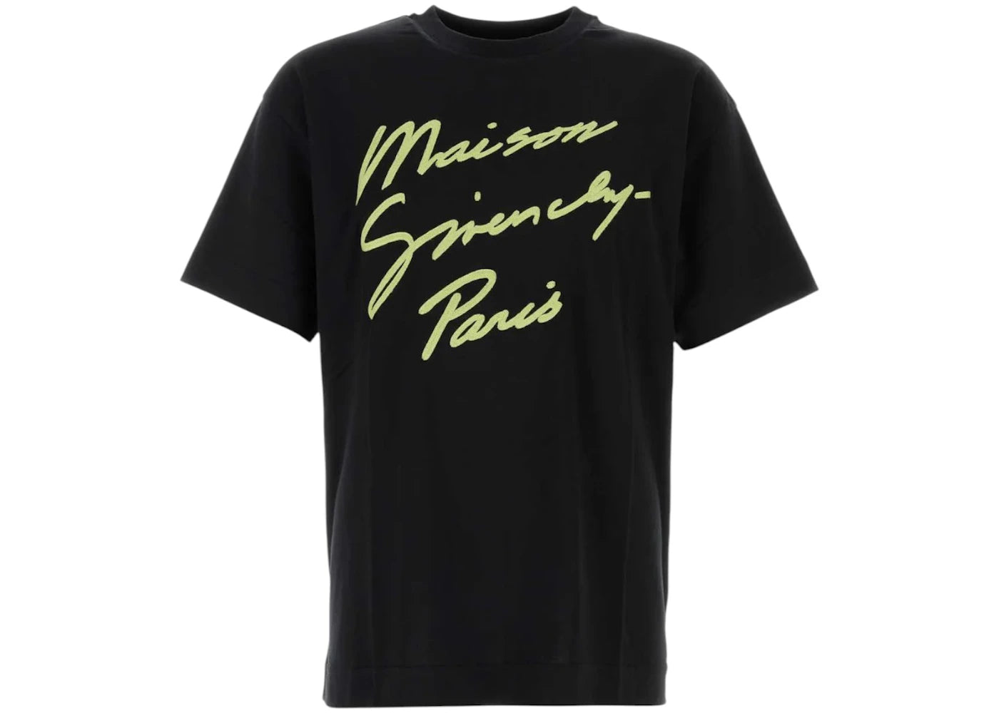 Givenchy Slogan Embroidered Crewneck T-shirt Black