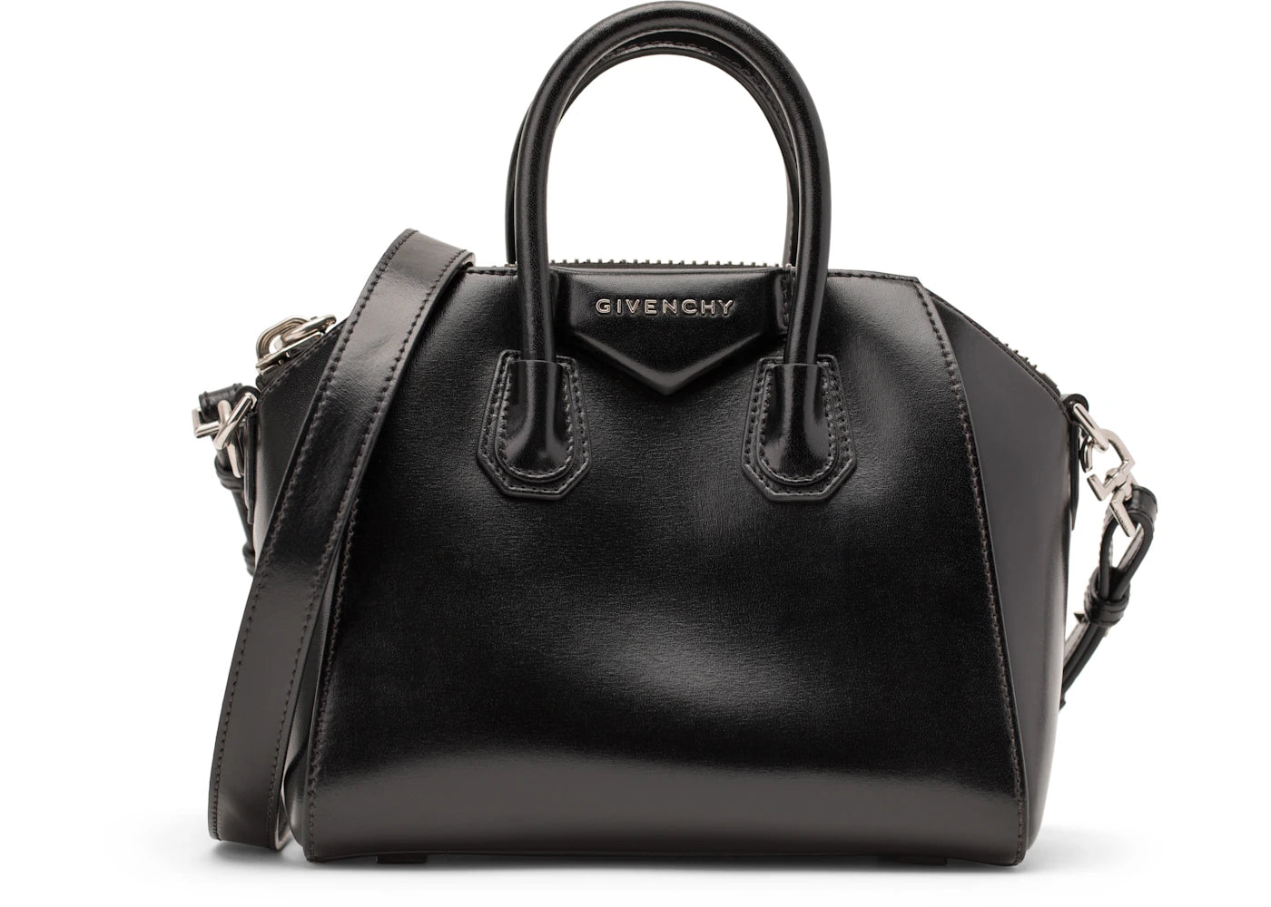 Givenchy Antigona Tote Shiny Lord Calfskin Mini Black