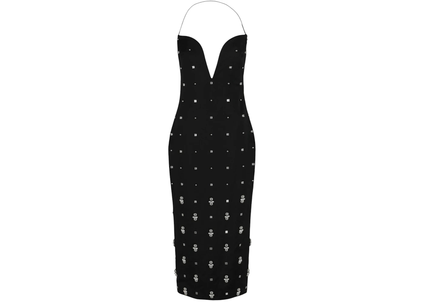 Givenchy Women's 4G Embellished Silk Midi Dress Black