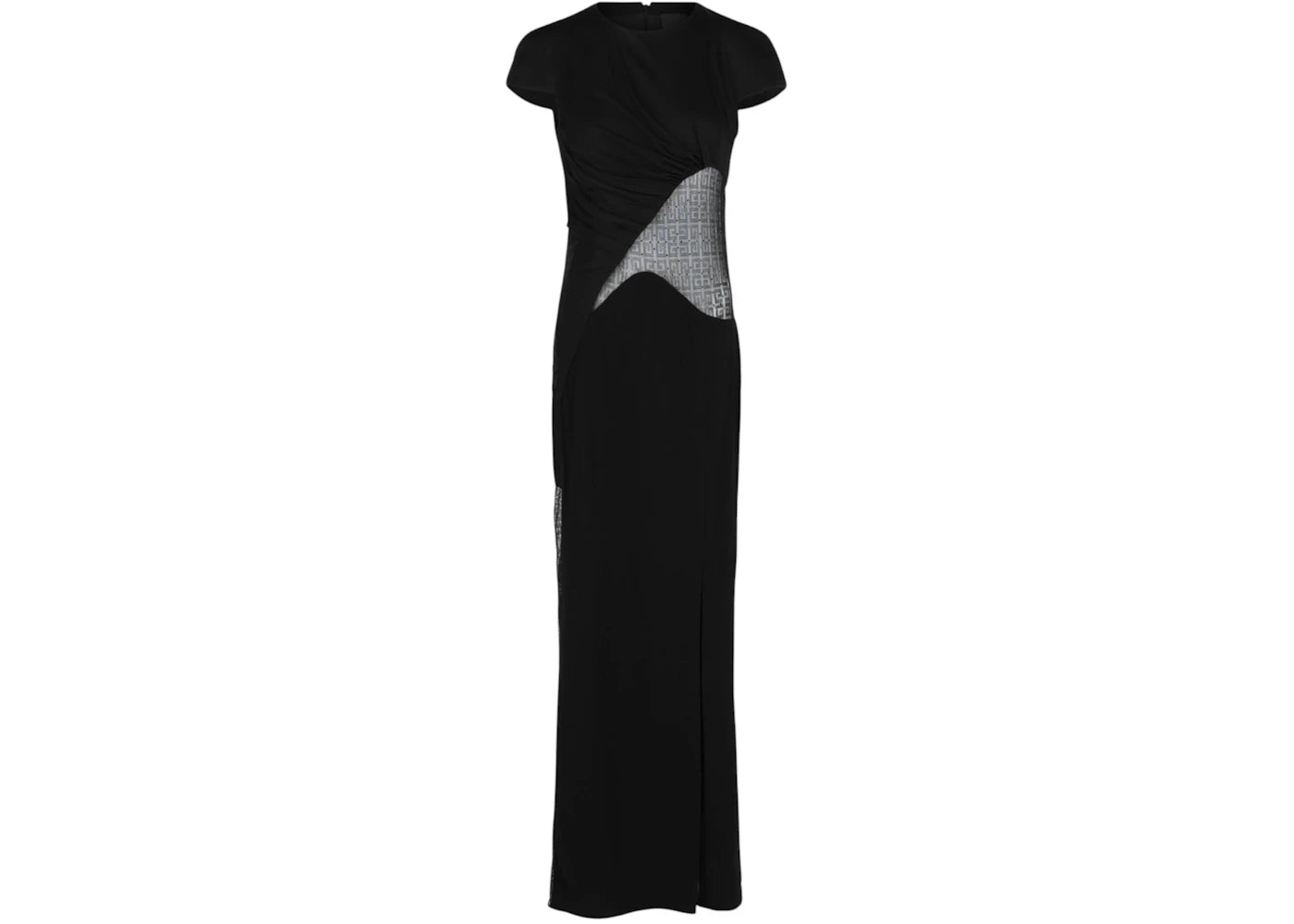 Givenchy Women's 4G Sheer Mesh Crystal Gown Black