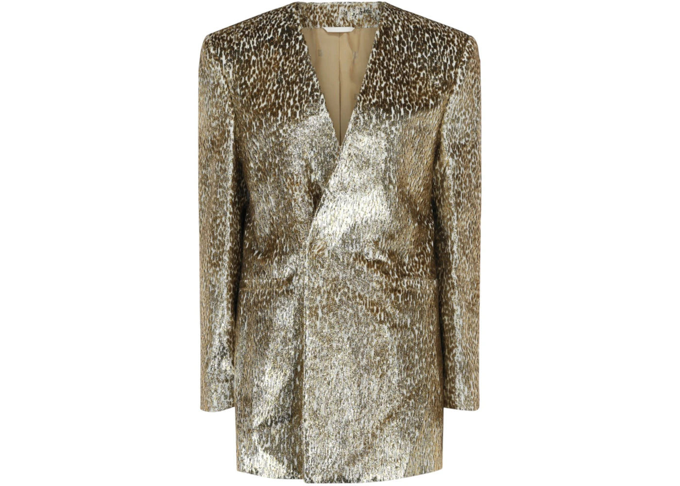 Givenchy Women's Animal Print Single-Breasted Blazer Golden