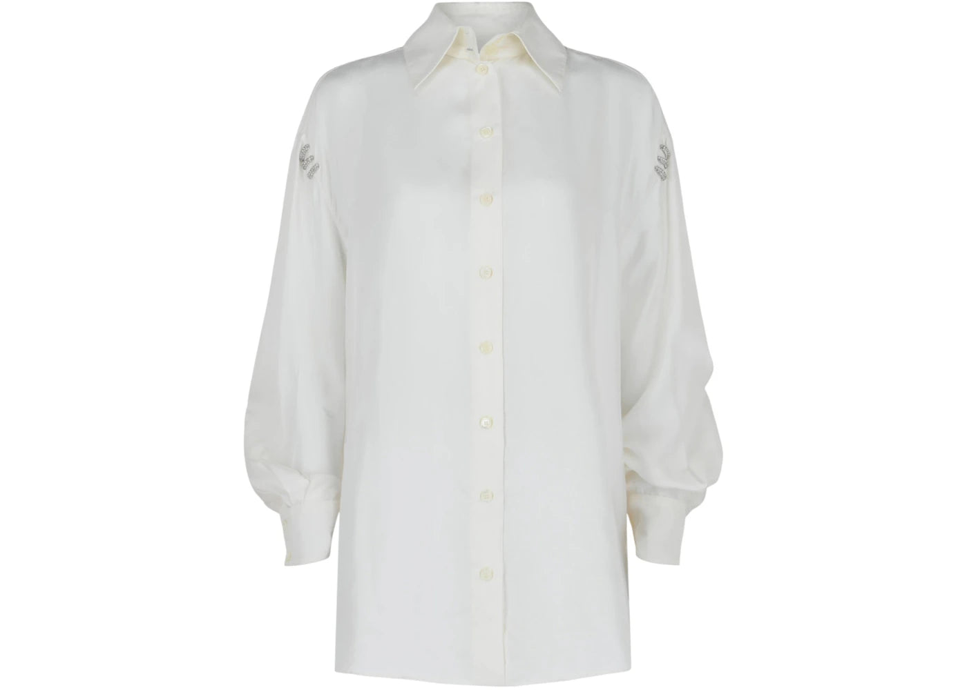 Givenchy Women's Crystal Embellished Silk Blouse White