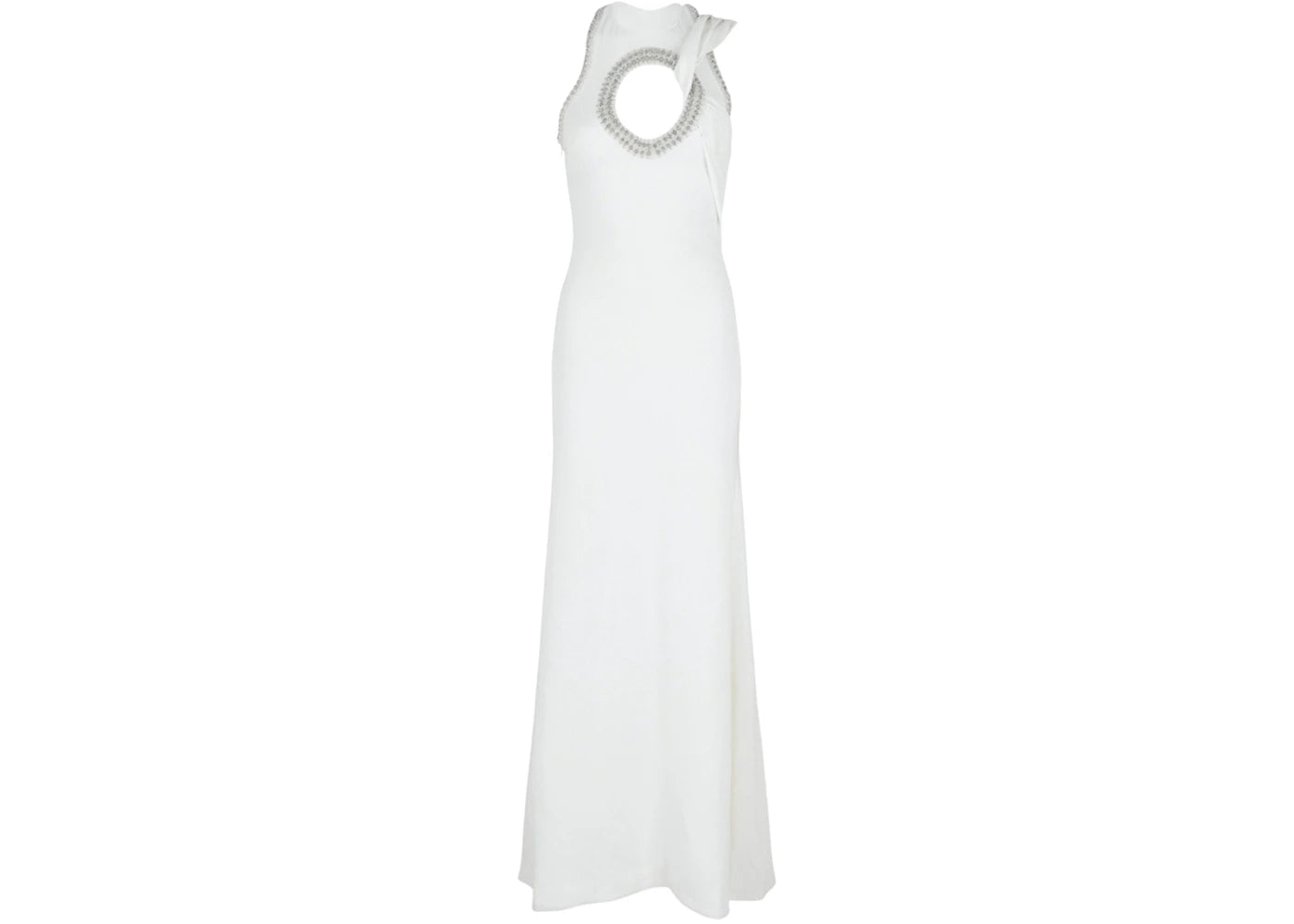 Givenchy Women's Cutout Crystal-Embellished Gown White Silver
