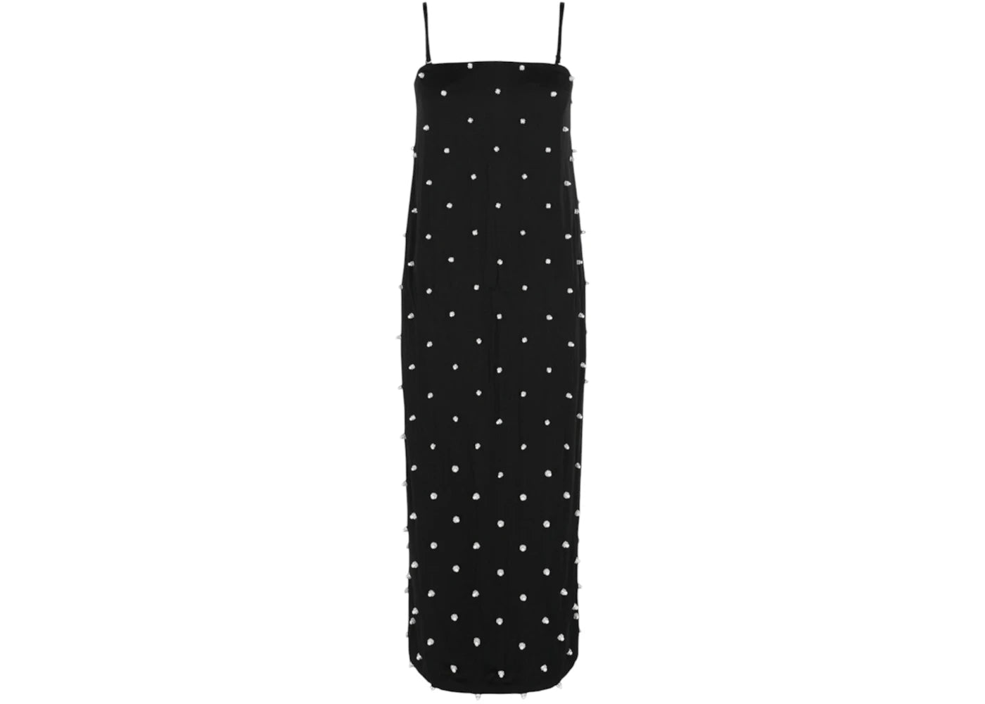 Givenchy Women's Embellished Crepe Midi Dress Black Silver