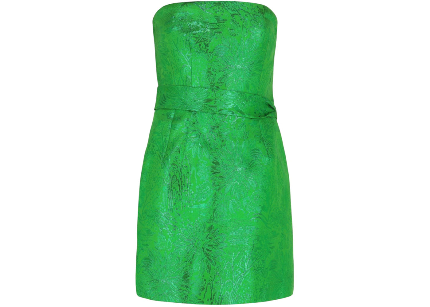 Givenchy Women's Floral Jacquard Bustier Dress Absynthe Green