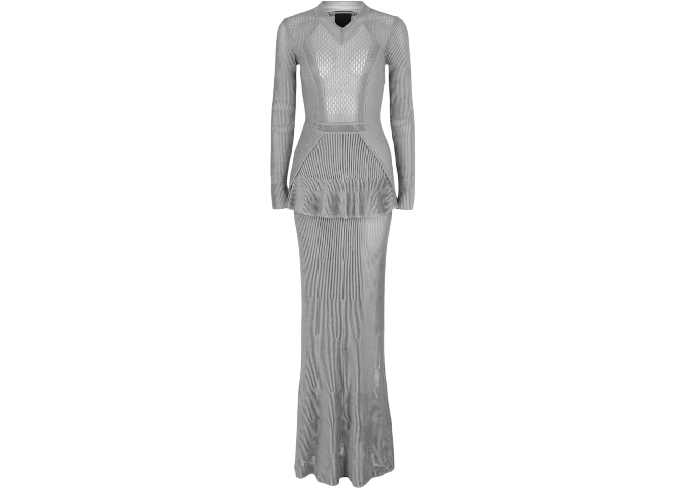 Givenchy Women's Knit Flounces Dress Grey