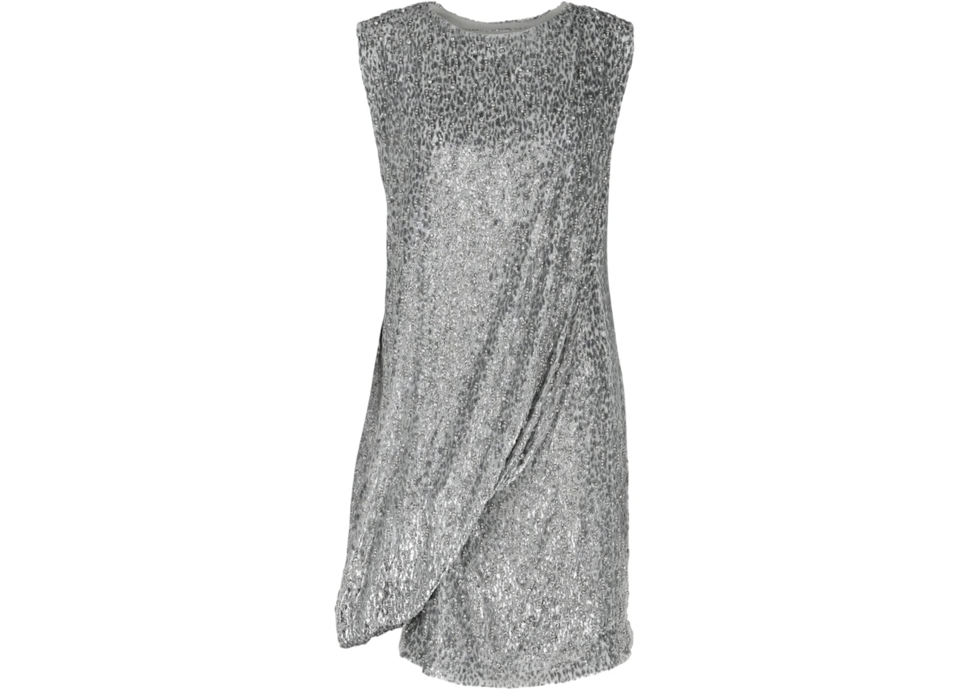 Givenchy Women's Lamé Crystal-Embellished Mini Dress Silver