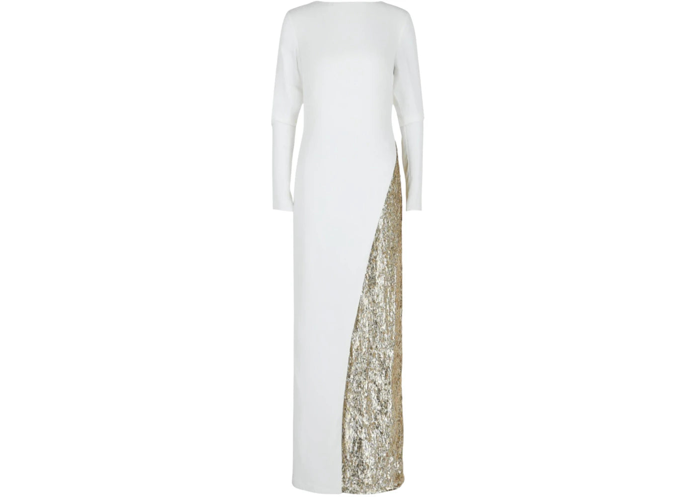 Givenchy Women's Metallic Sequin Gown White Gold