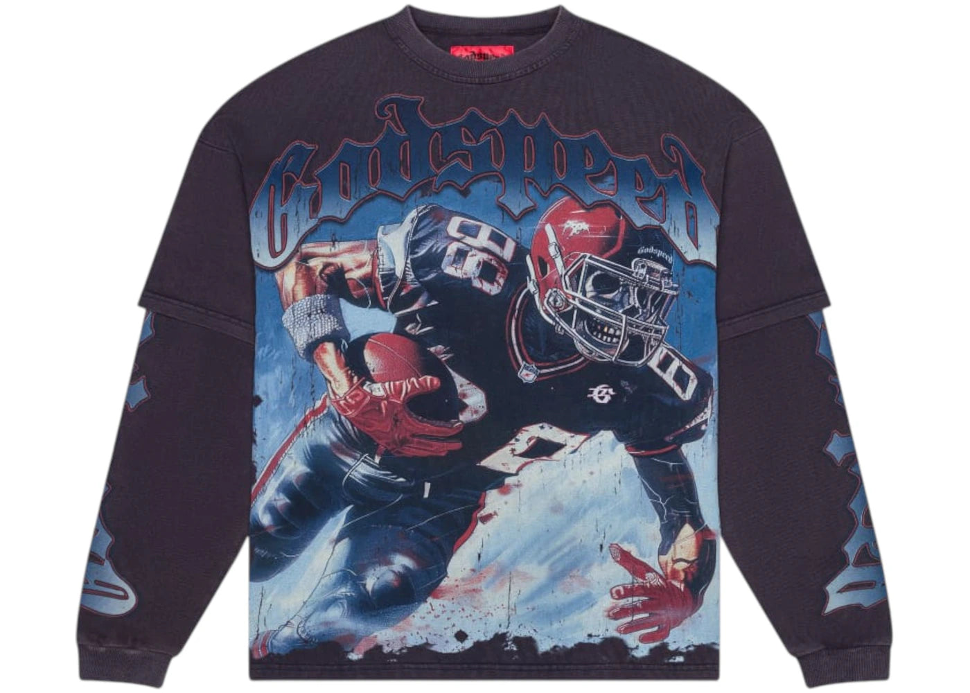 Godspeed Endzone Dual Layered T-shirt Navy Wash