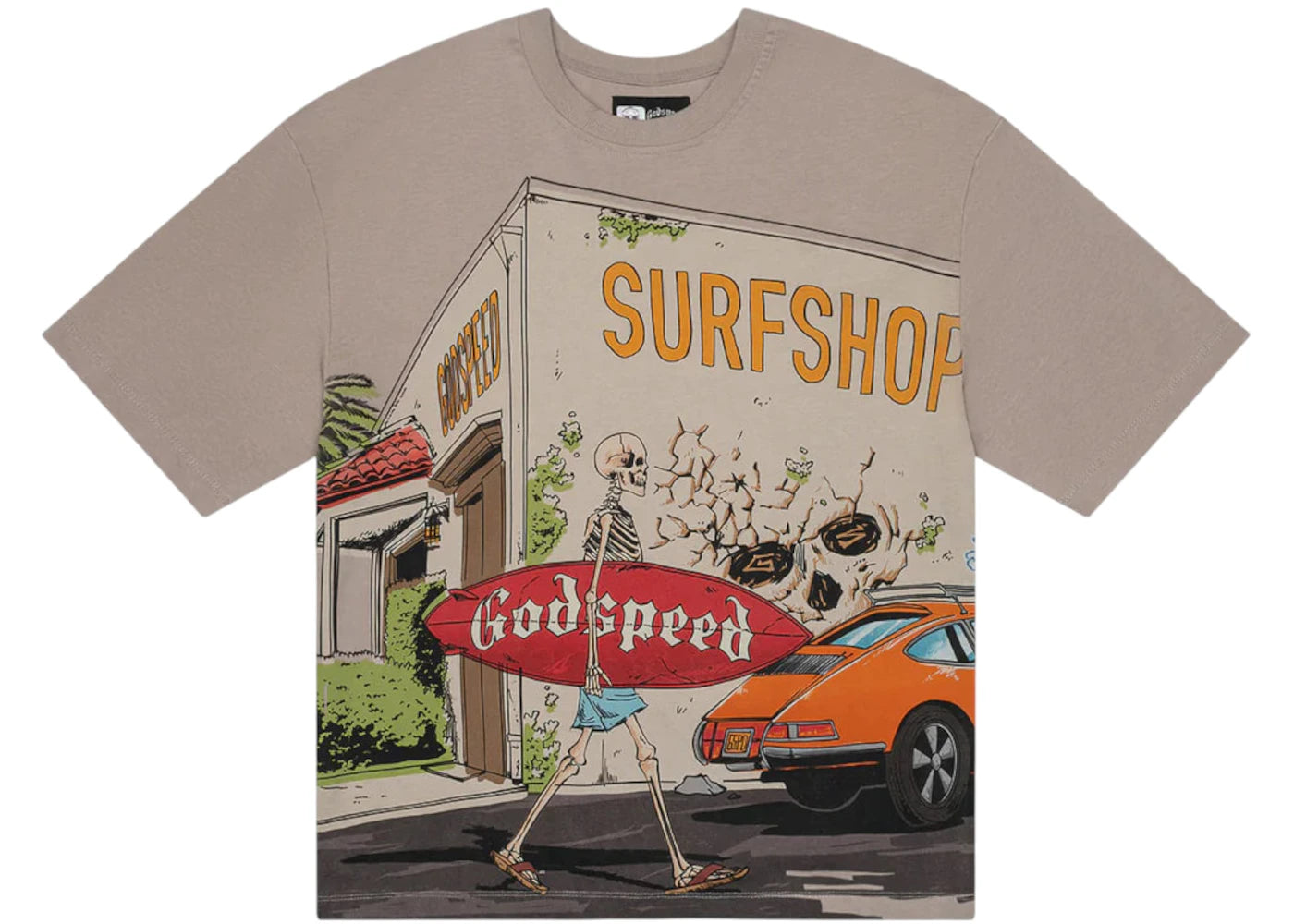 Godspeed GS Surf Shop T-shirt Stone Grey