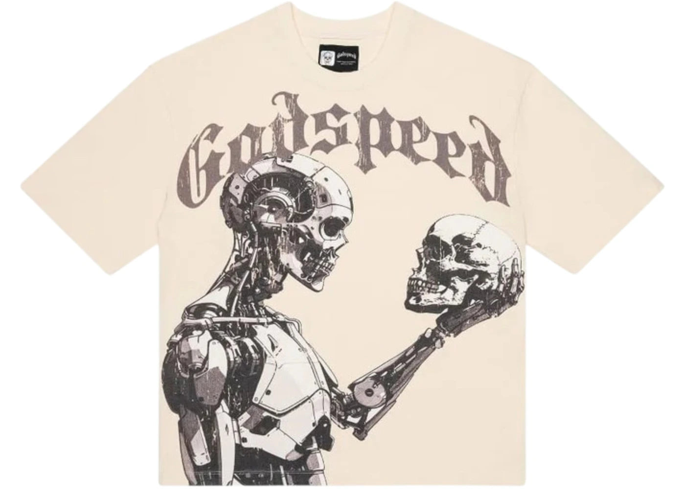 Godspeed Mankind vs AI III T-shirt Bone/Black
