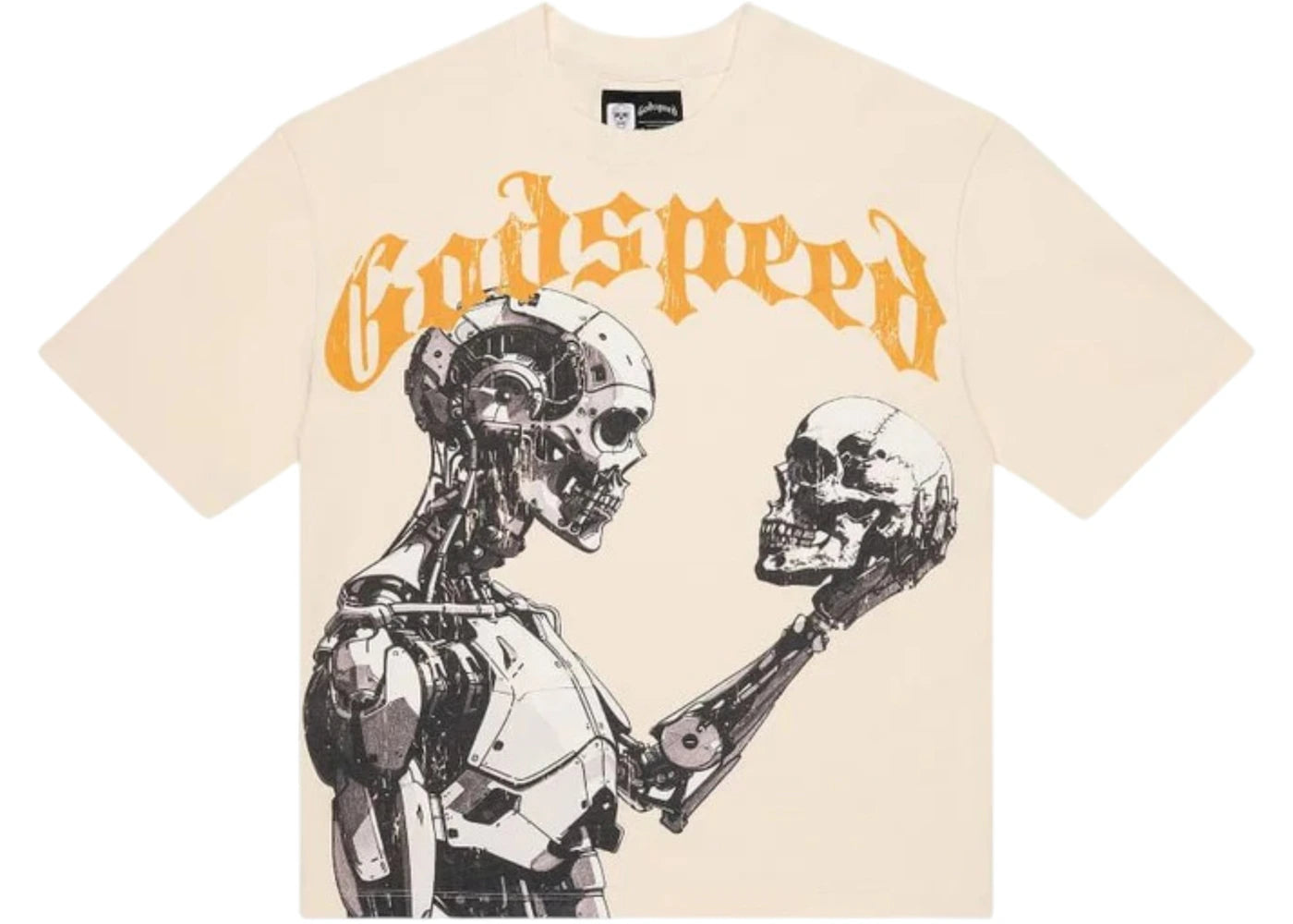 Godspeed Mankind vs AI III T-shirt Bone/Yellow