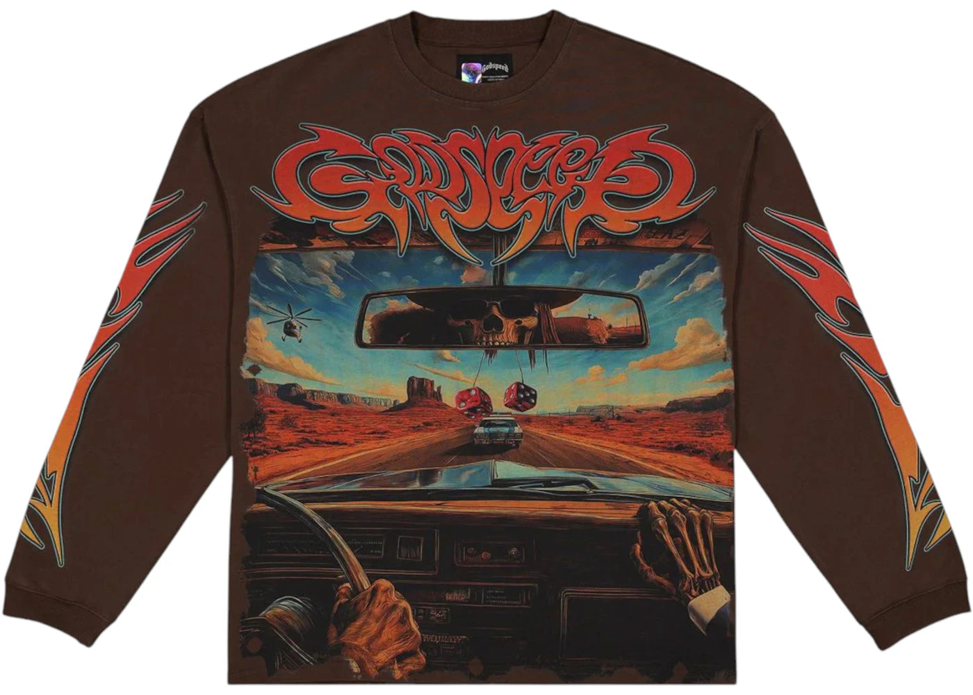 Godspeed On The Run Mocha L/S T-shirt Mocha