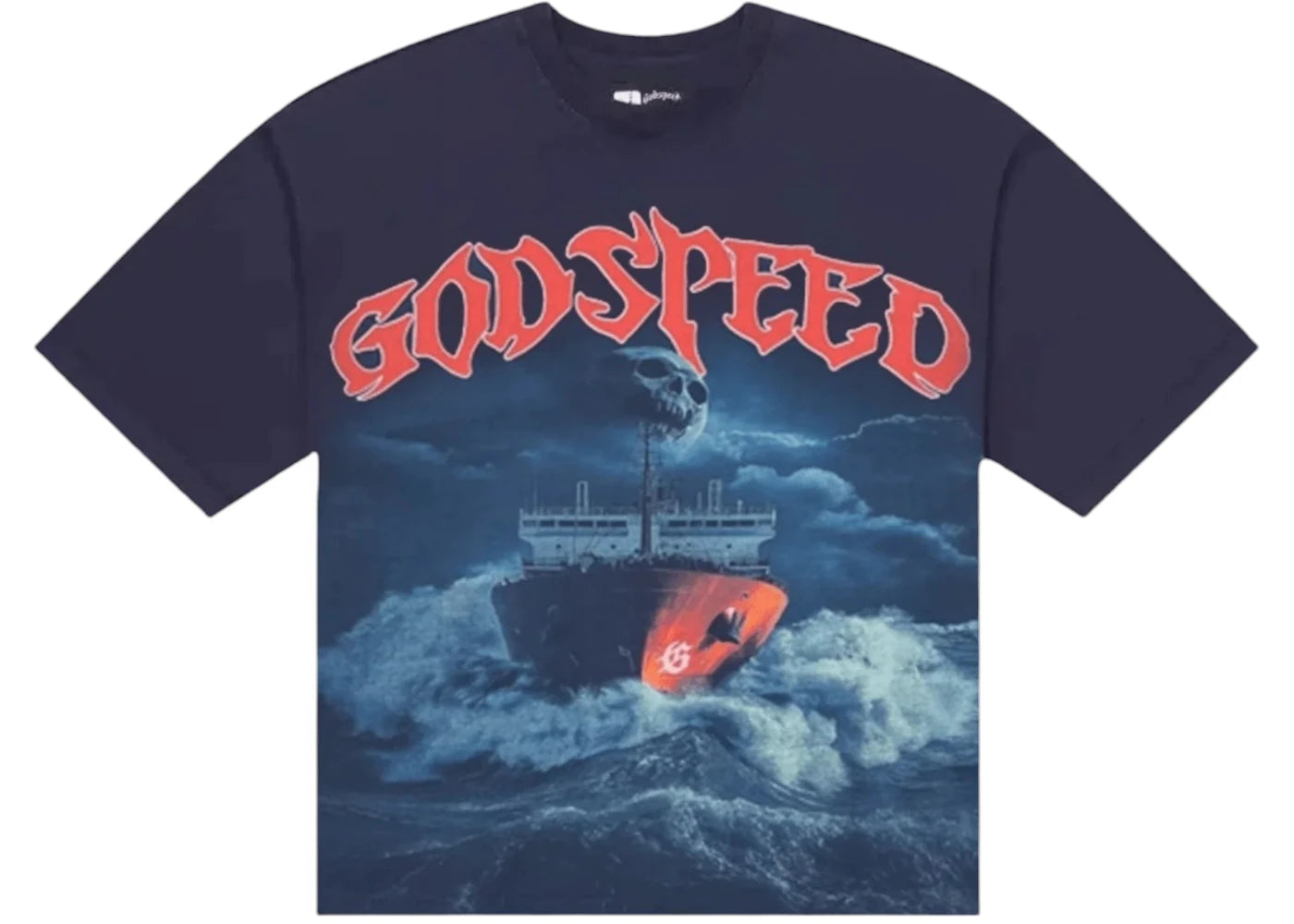 Godspeed Sea Sick T-shirt Navy