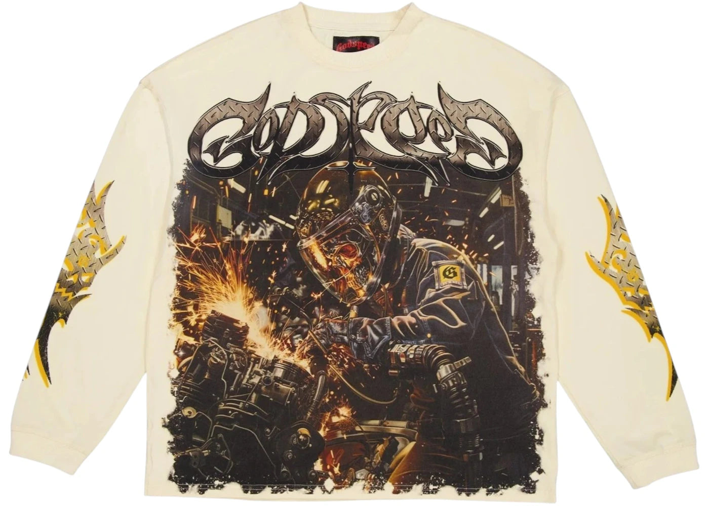Godspeed Steel Sharpens Steel L/S T-shirt Bone