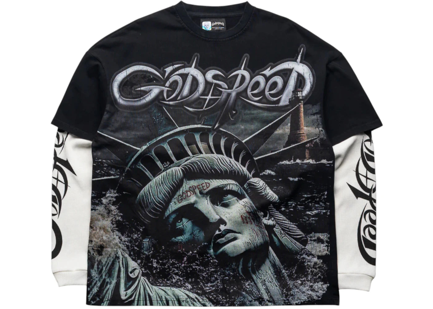Godspeed Sunken Liberty 2 Layered T-shirt Black