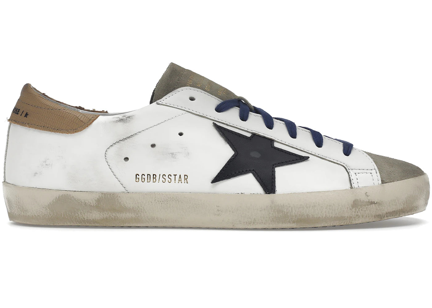 Golden Goose Super-Star Suede Toe White Taupe Royal Blue Black