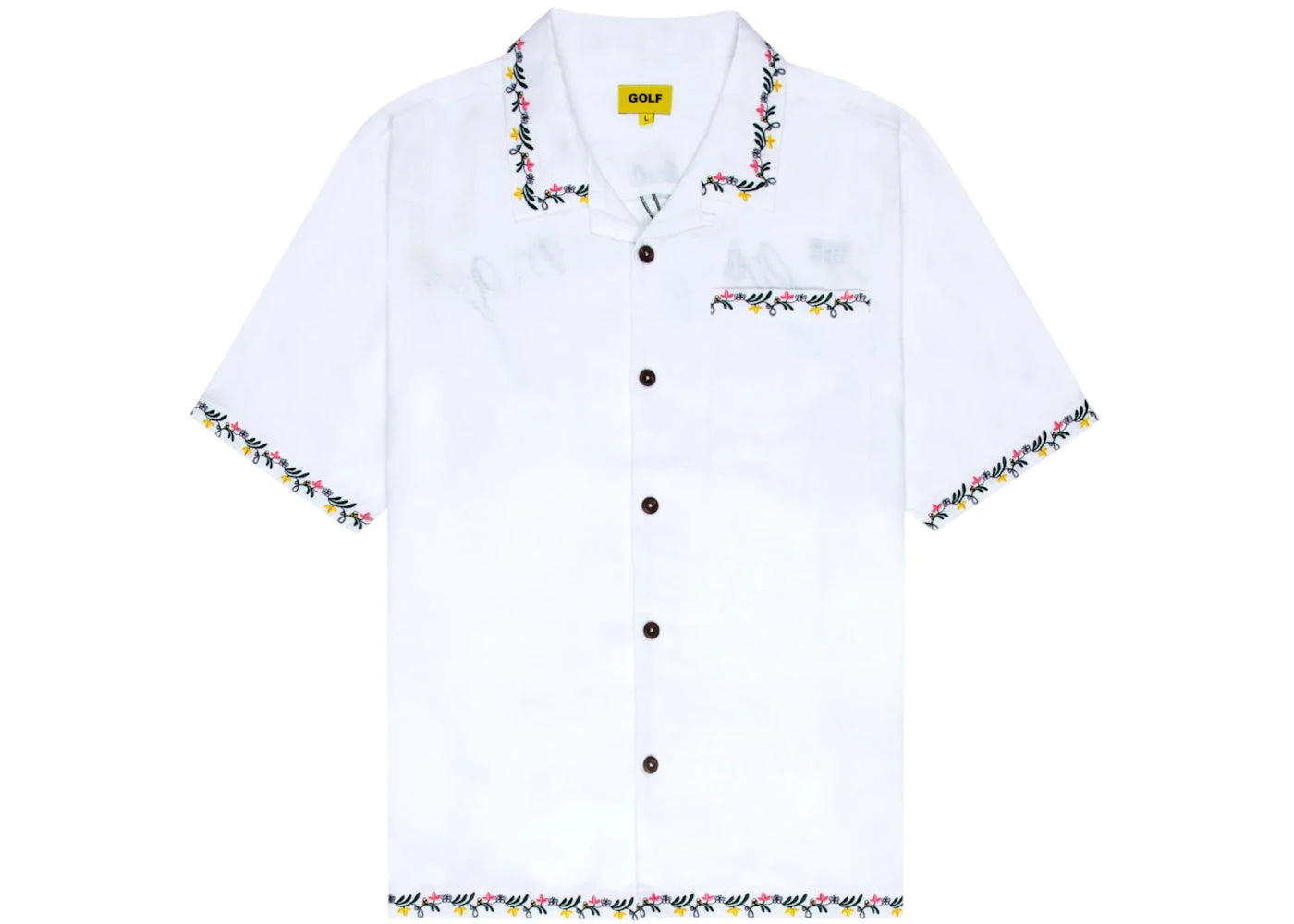 Golf Wang Tyler The Creator Garden Linen Button Up Shirt White