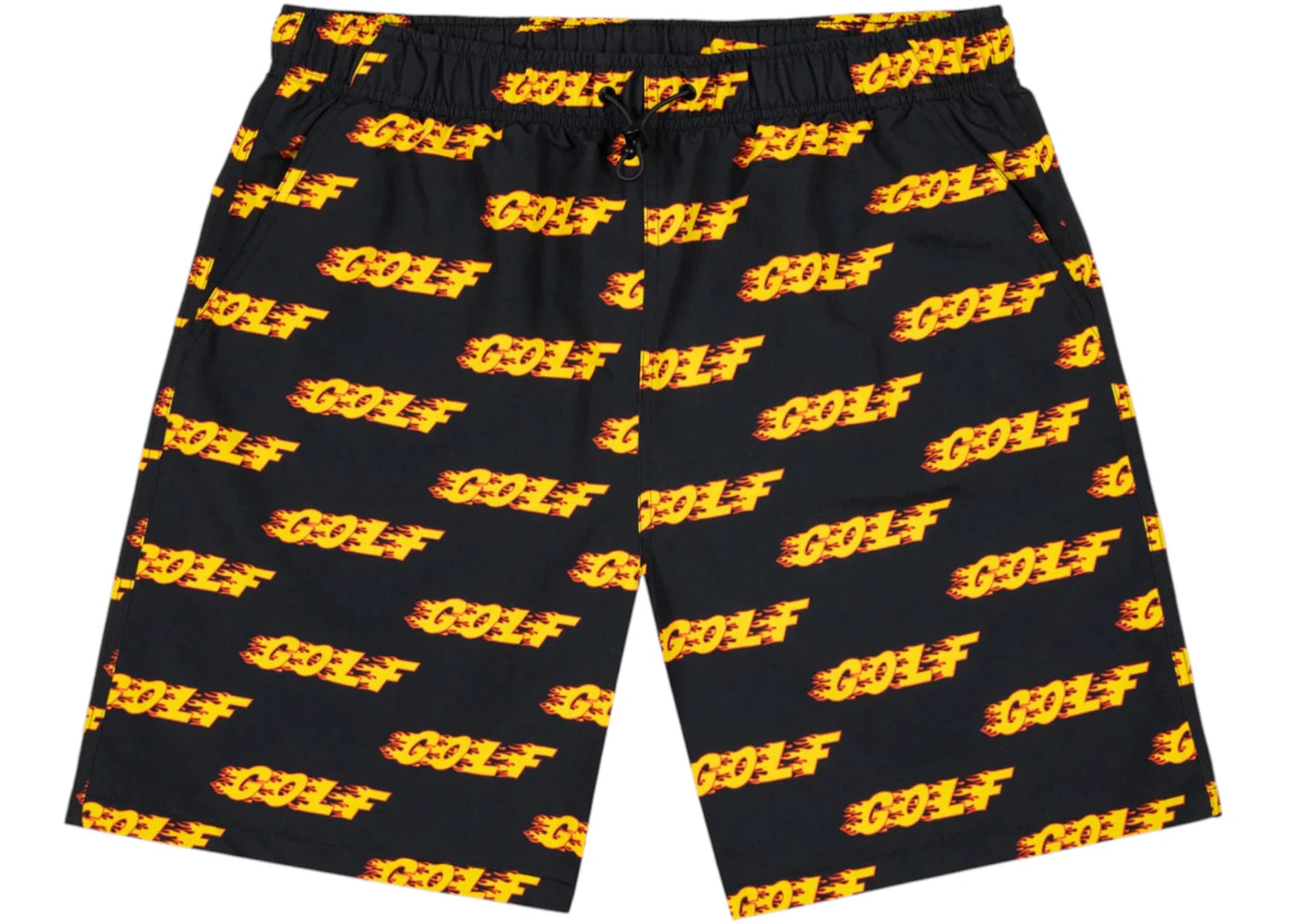 Golf Wang Tyler The Creator Inferno Logo Water Shorts Black